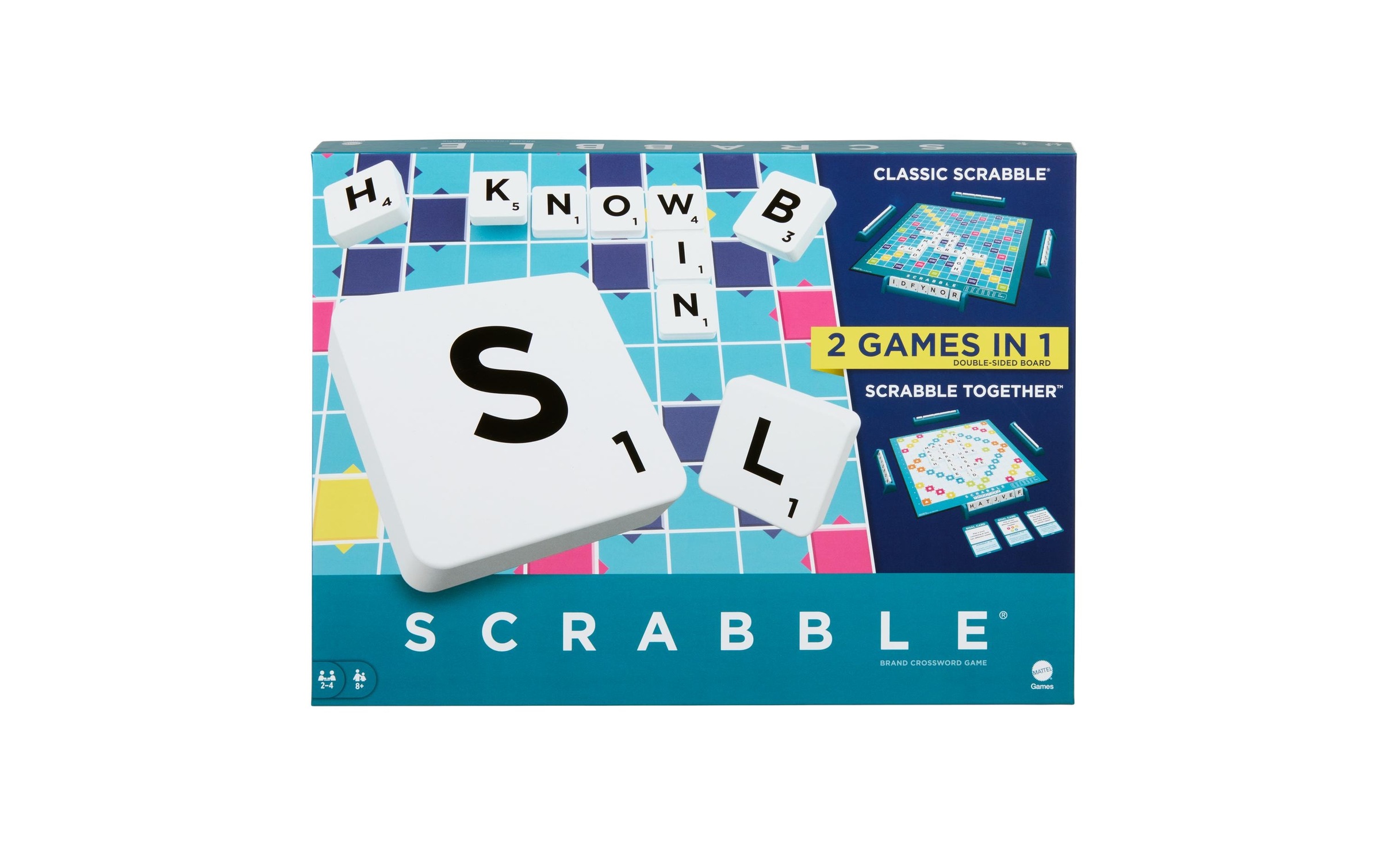 Mattel games Spiel »Familienspiel Scrabble Classic 2 in 1 -DE-«