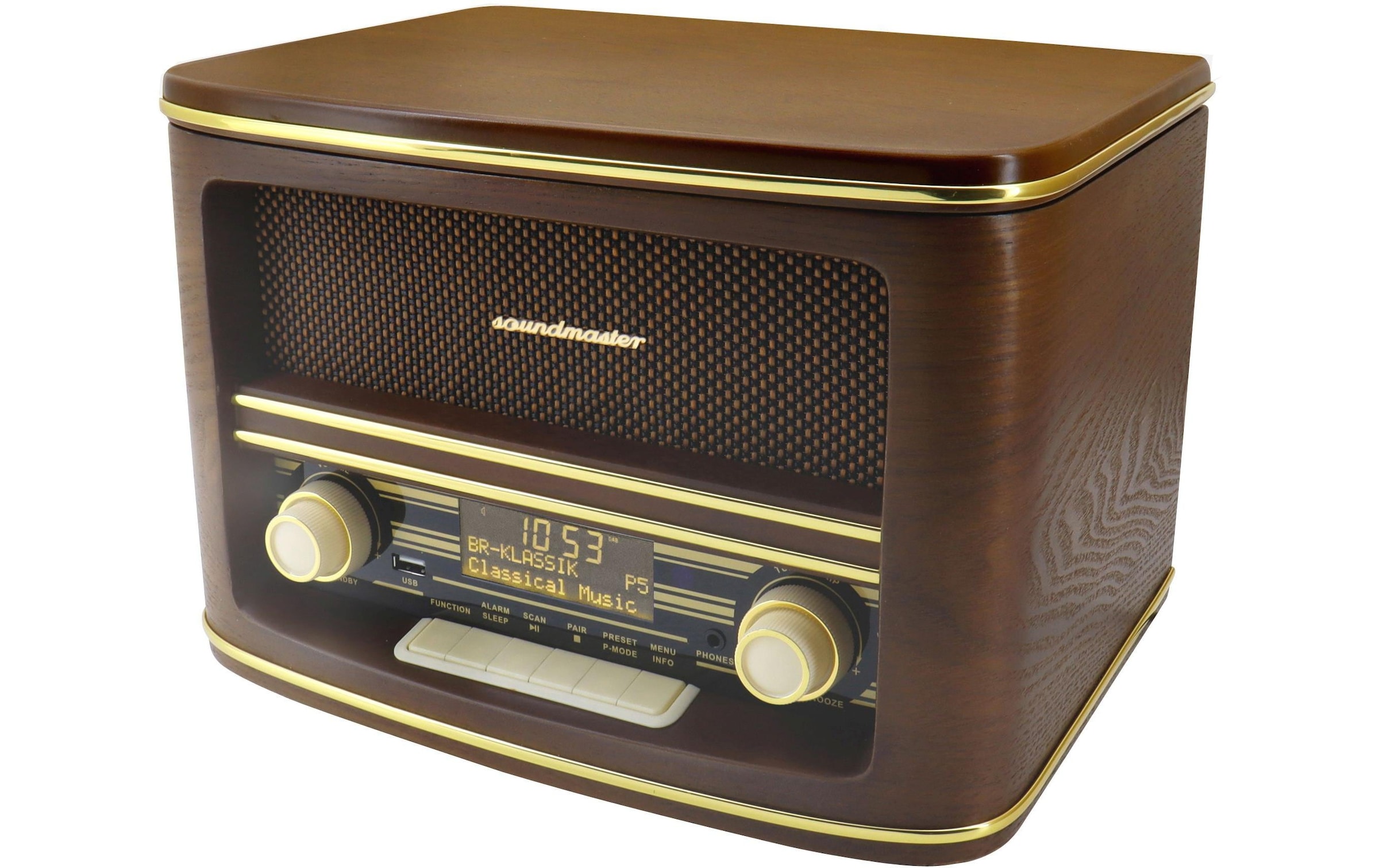 Soundmaster Stereoanlage »NR961 Braun«, (Digitalradio (DAB+)-FM-Tuner)