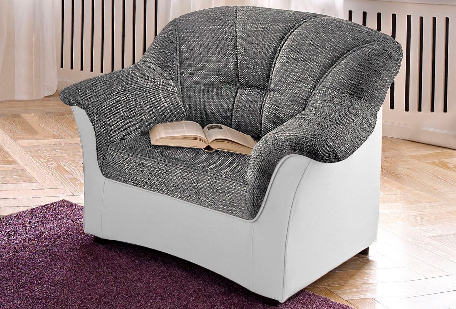 DOMO collection Sessel »Flores«, wahlweise mit Federkern (nicht bei Microfaser PRIMABELLE®-Struktur)