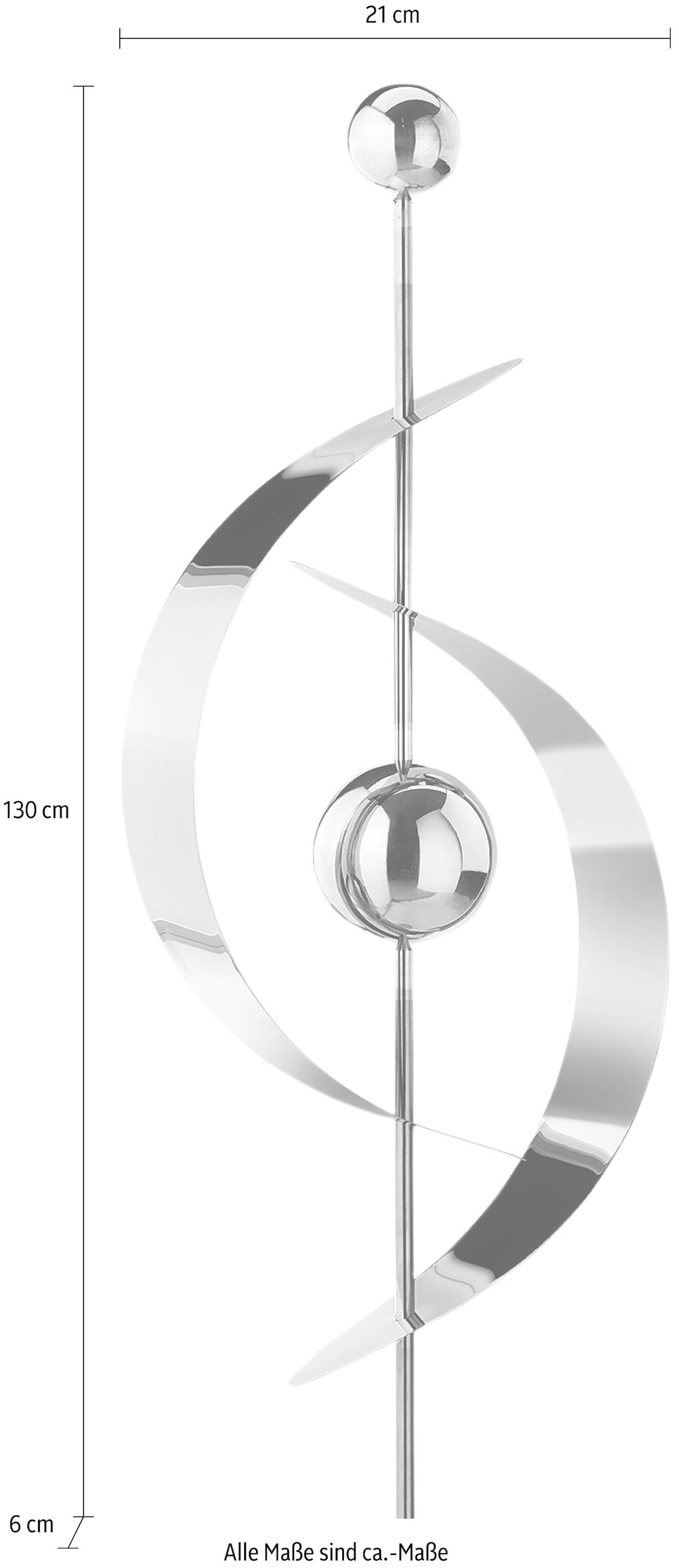 locker Deko-Windrad »Saturn«, aus Edelstahl 130 cm