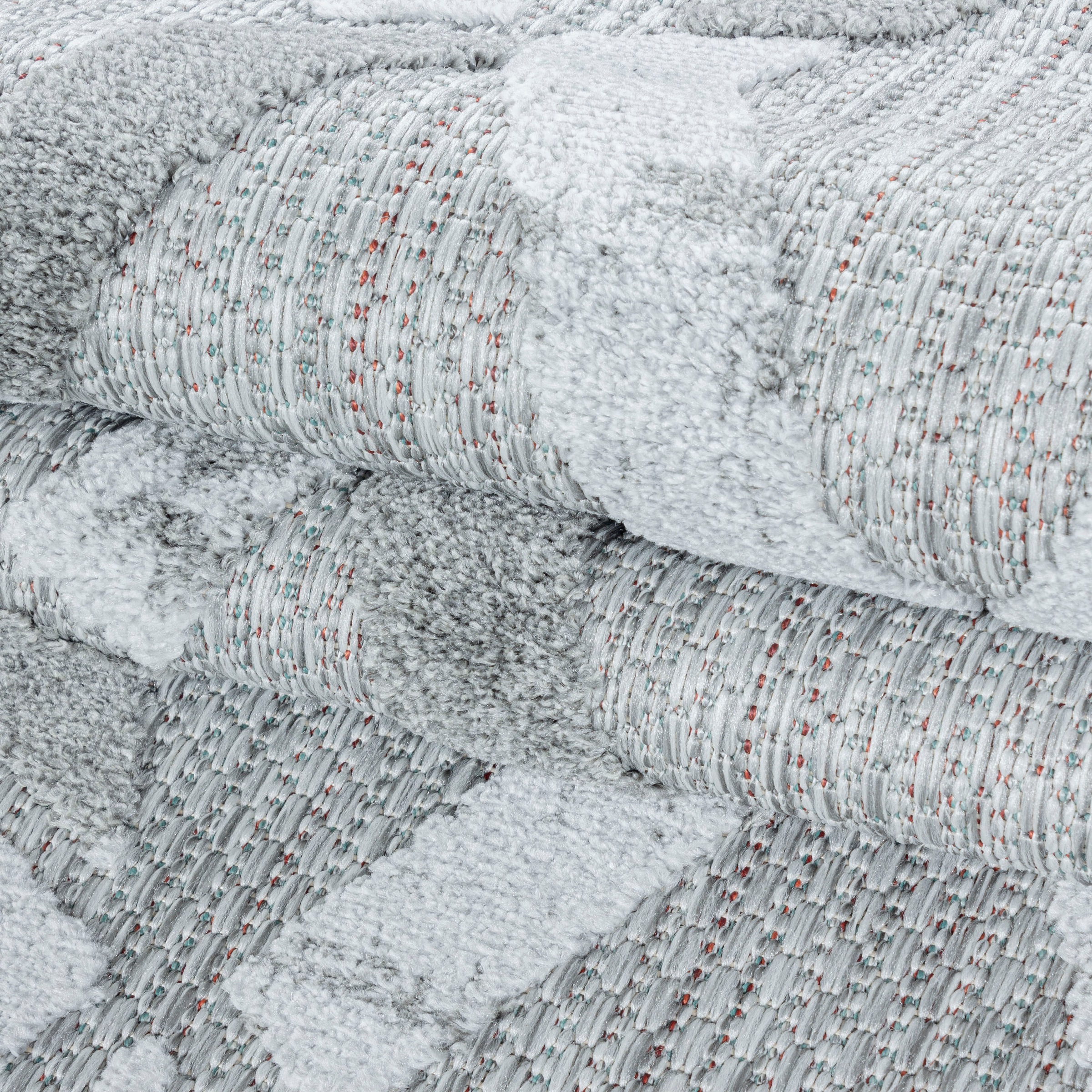 Ayyildiz Teppiche Teppich »BAHAMA 5158«, rechteckig, 8 mm Höhe, Läufer, Flachflor mit Hoch-Tief-Struktur, In-und Outdoor geeignet