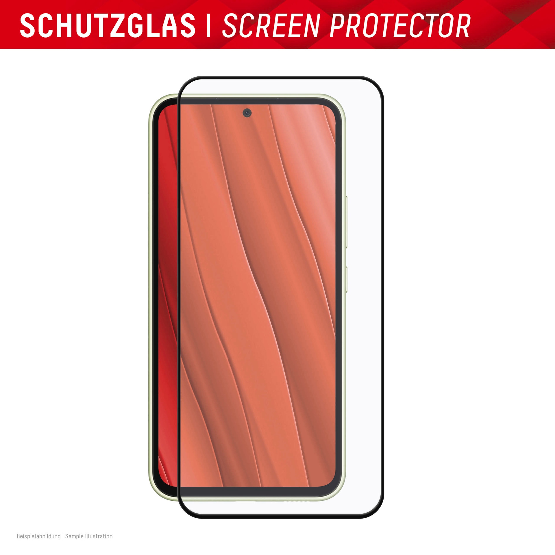 Displex Displayschutzglas »Real Glass Full Cover«, für Samsung Galaxy A35-Samsung Galaxy A55 5G, (1 St.), Bildschirmschutz, Displayschutzfolie,Einfach anbringen,kratz-&stossfest