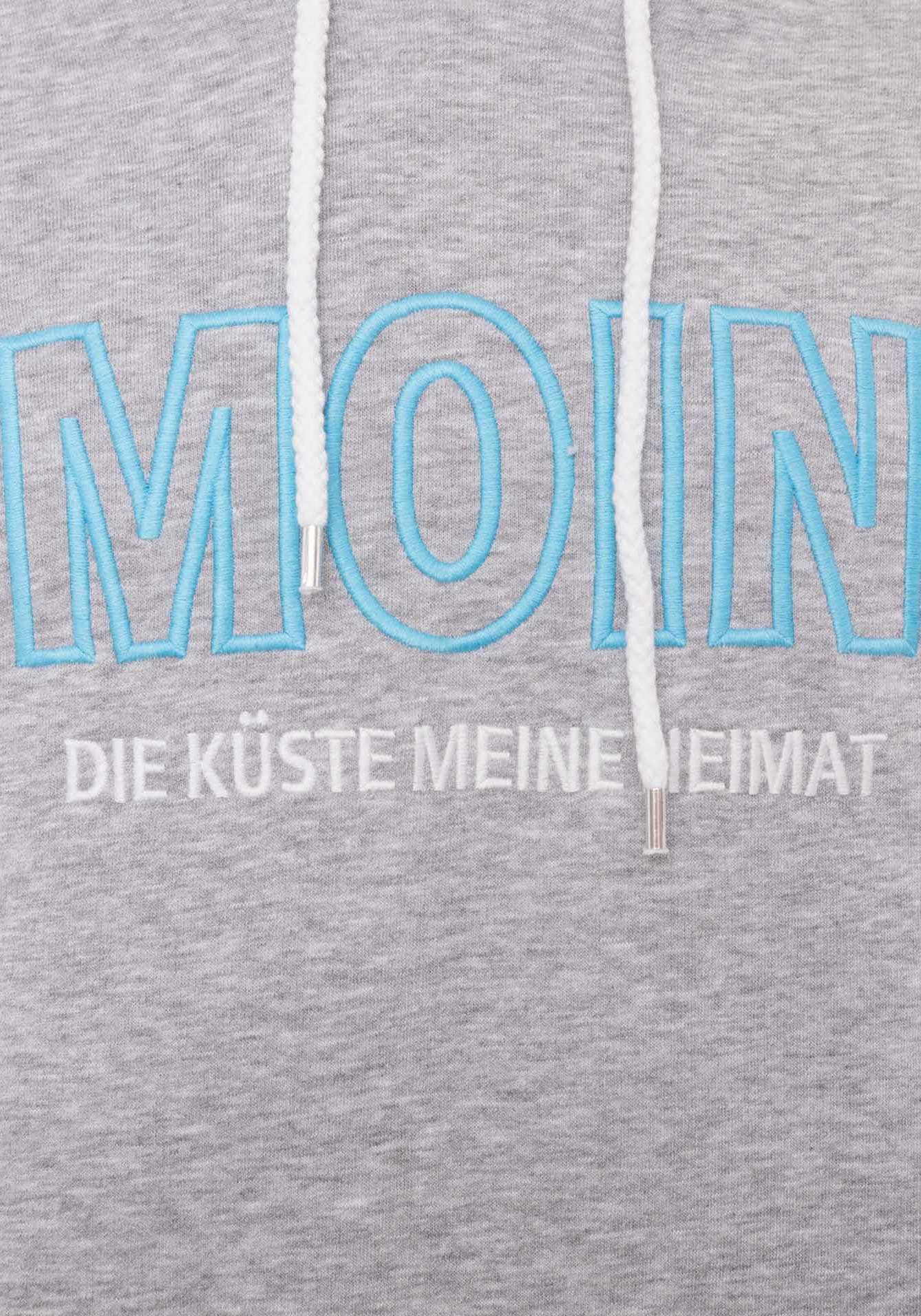 Zwillingsherz Hoodie »"Moin"«, mit gesticktem Schriftzug und Ankermotiv am Ärmel