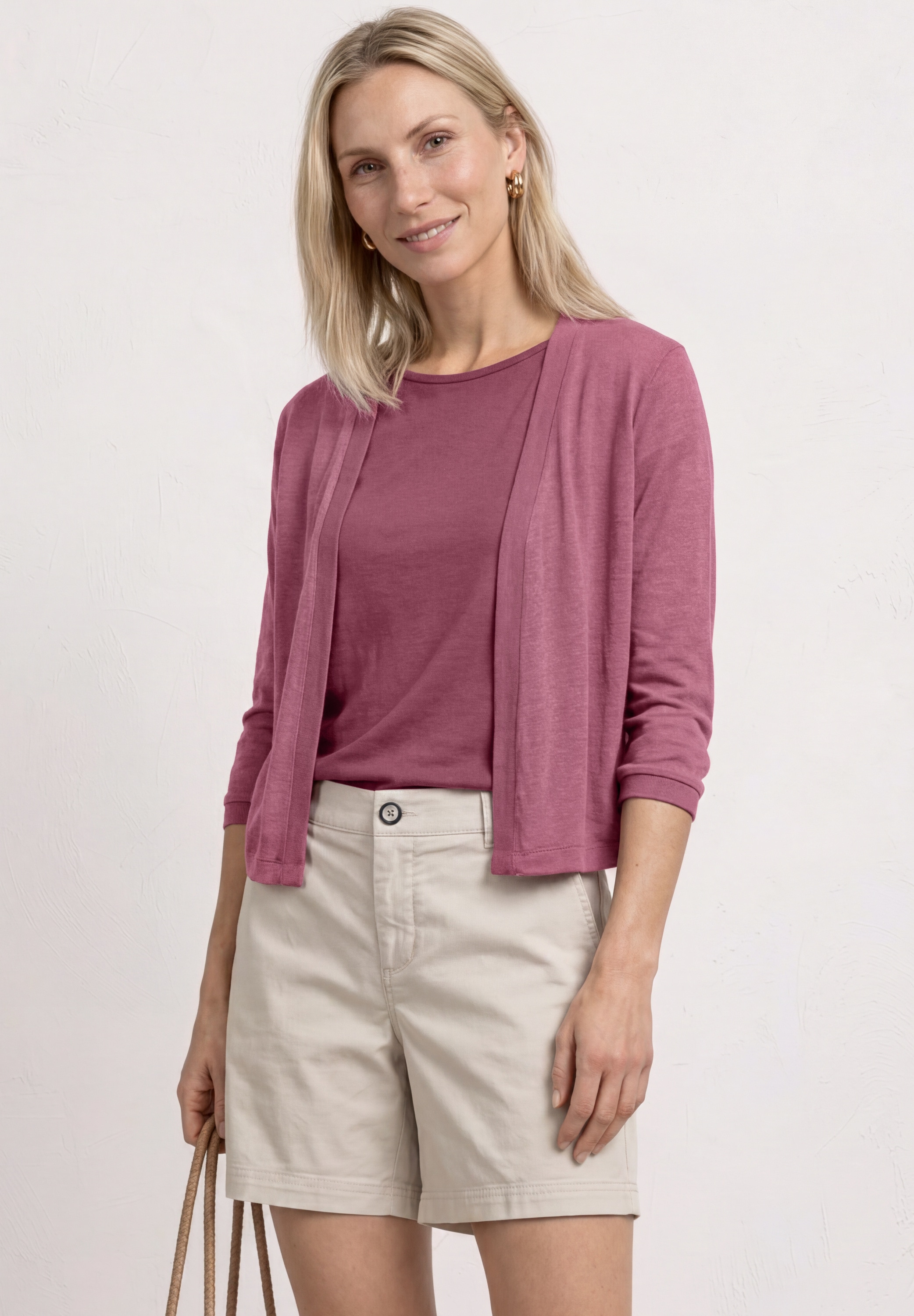 STREET ONE Shirtjacke "Style Suse" 3/4-Arm Jacke in offener Passform - aus Viskose und mit Stretch