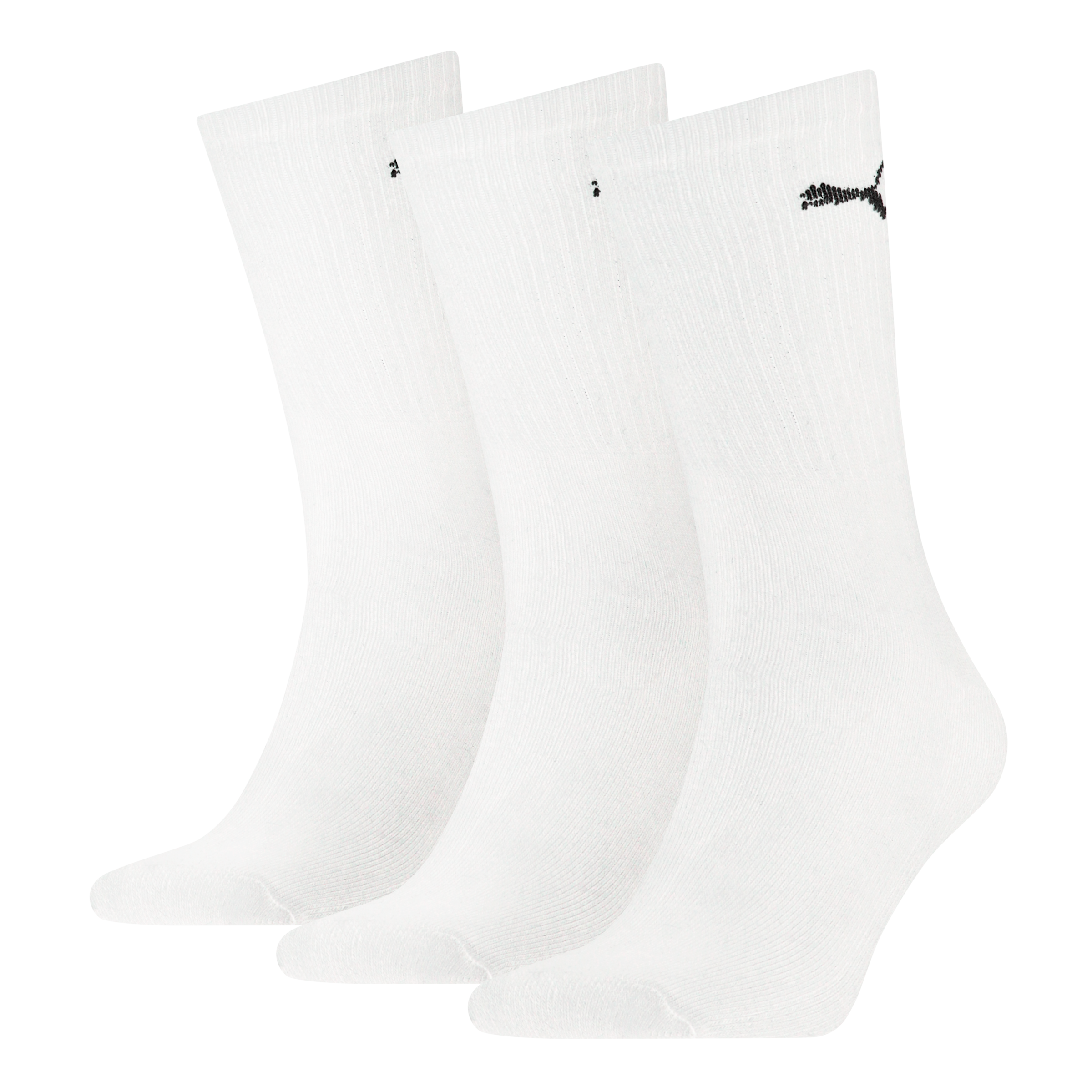 PUMA Sportsocken "UNISEX LIGHT CREW SOCK" 3 Paar tlg. Mit flacher Zehennaht