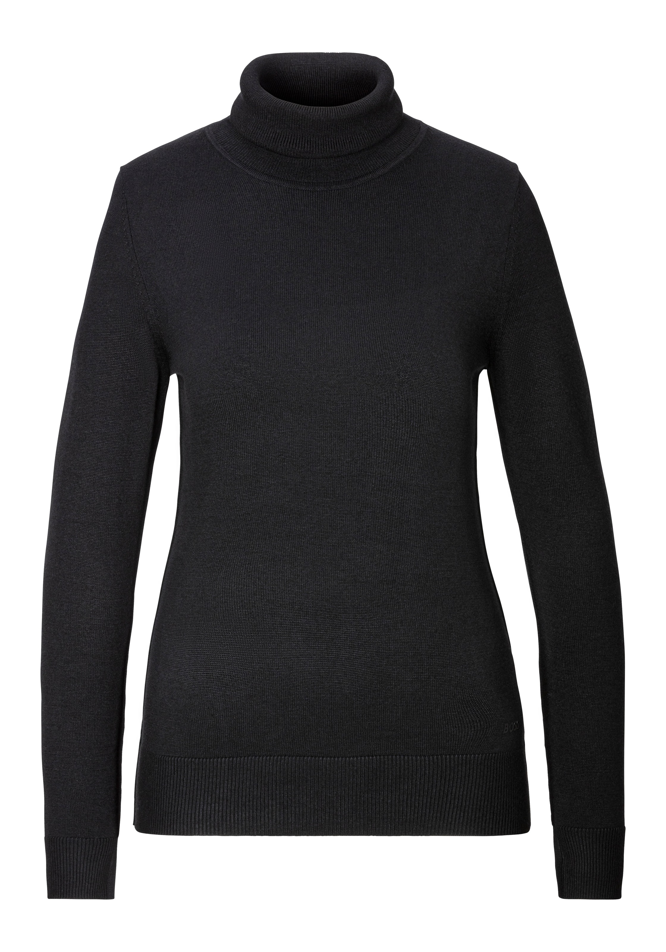 BOSS ORANGE Strickpullover »Fiddie Premium Damenmode« mit modischem Schlitz am Ärmelsaum