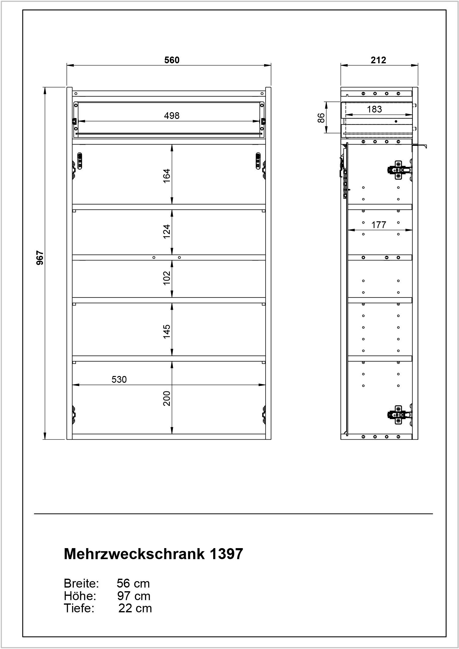 GERMANIA Garderoben-Set »Ameca«, (Set, 2 St.), Mehrzweckschrank und Spiegel,  geringe Tiefe, ideal für schmale Flure online shoppen | Jelmoli-Versand