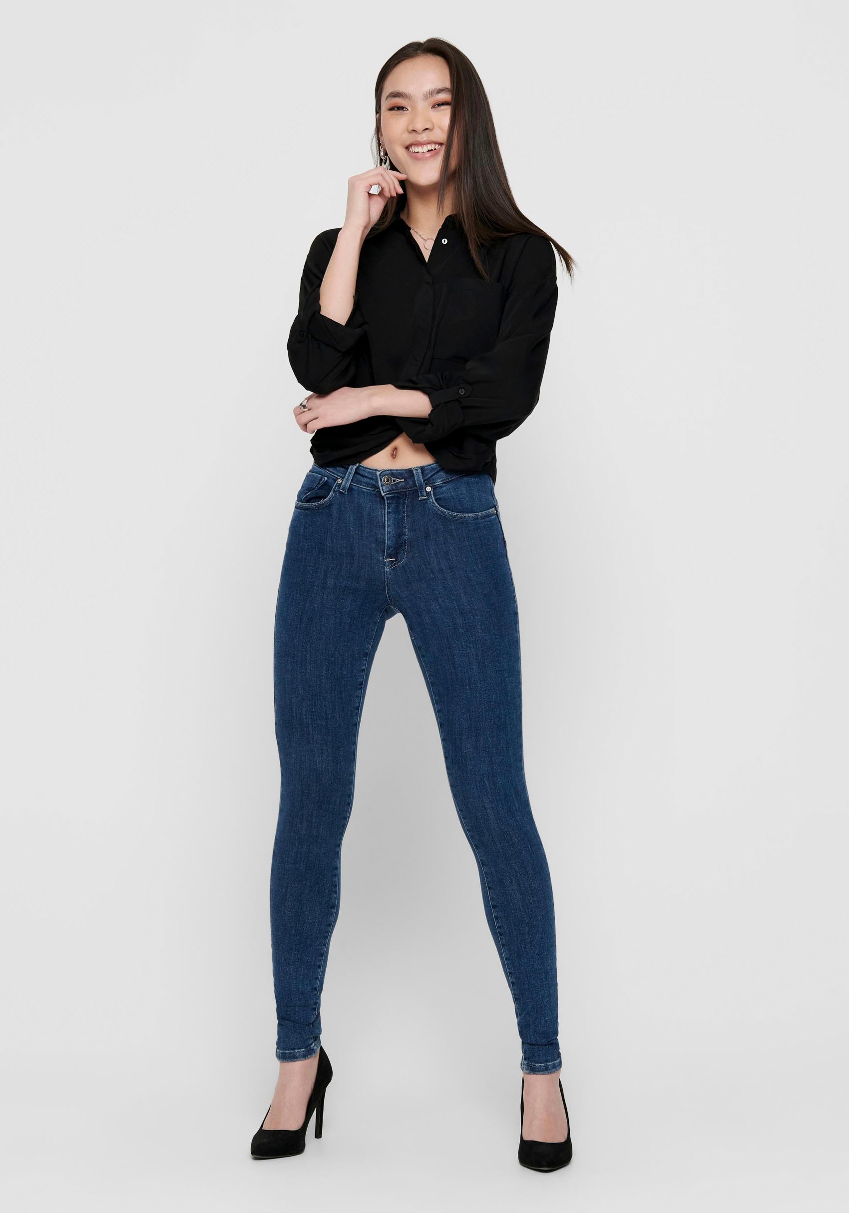 ONLY Skinny-fit-Jeans »ONLPOWER LIFE MID PUSH UP«
