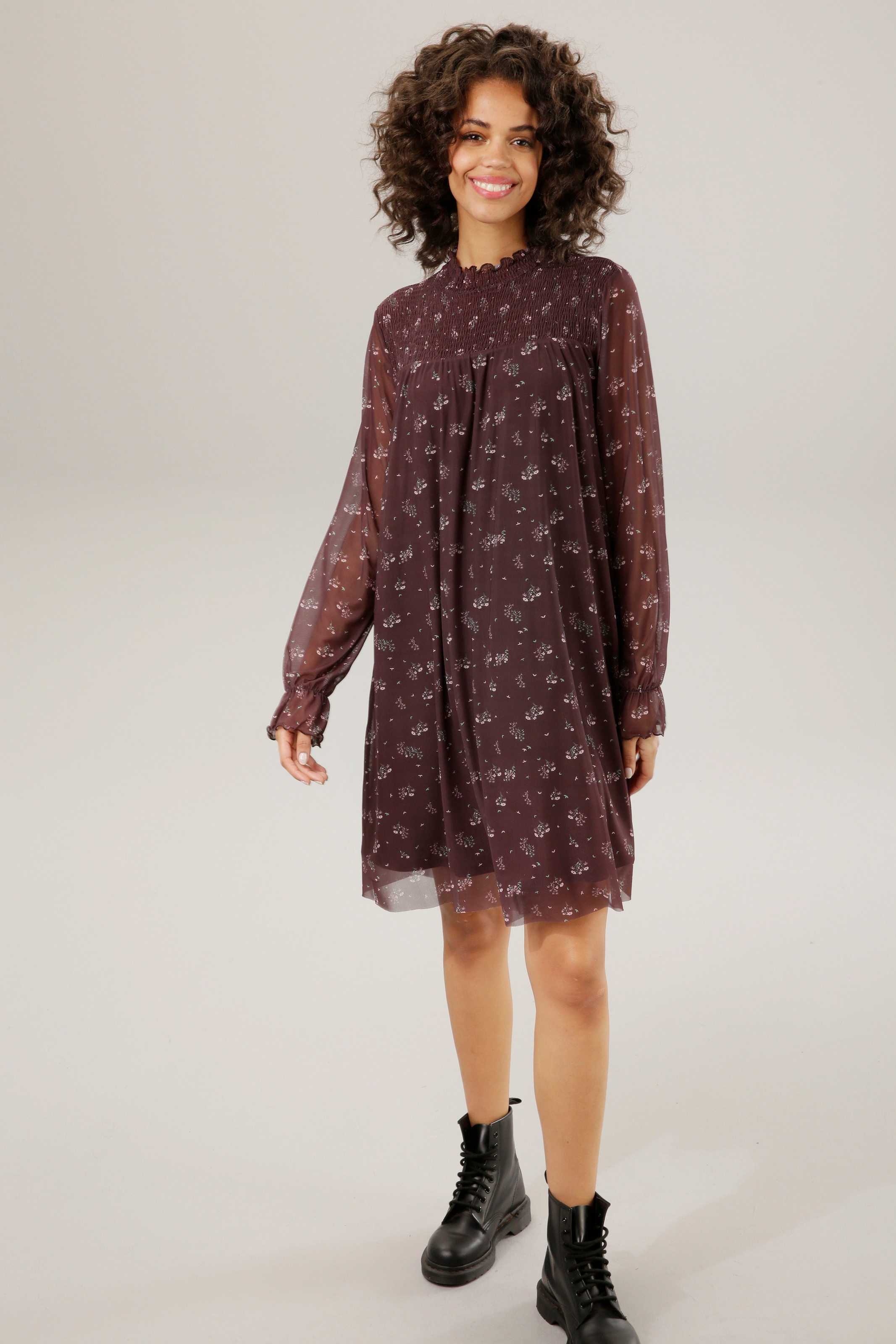Aniston CASUAL bedruckt Blusenkleid, mit kaufen | online Blümchen romantischen Jelmoli-Versand
