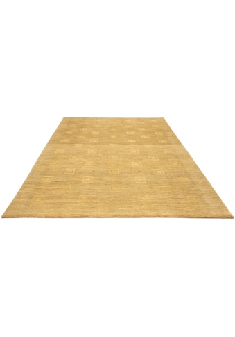 Wollteppich »Ziegler Modern Teppich handgeknüpft braun«, rechteckig