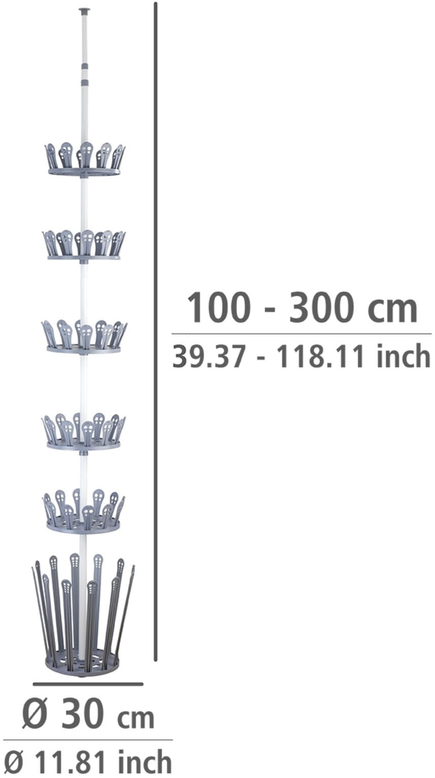 WENKO Teleskopregal »Modell Achilles«, (Set, 7 St.), höhenverstellbares Stiefel- und Schuhregal, Montage ohne Bohren