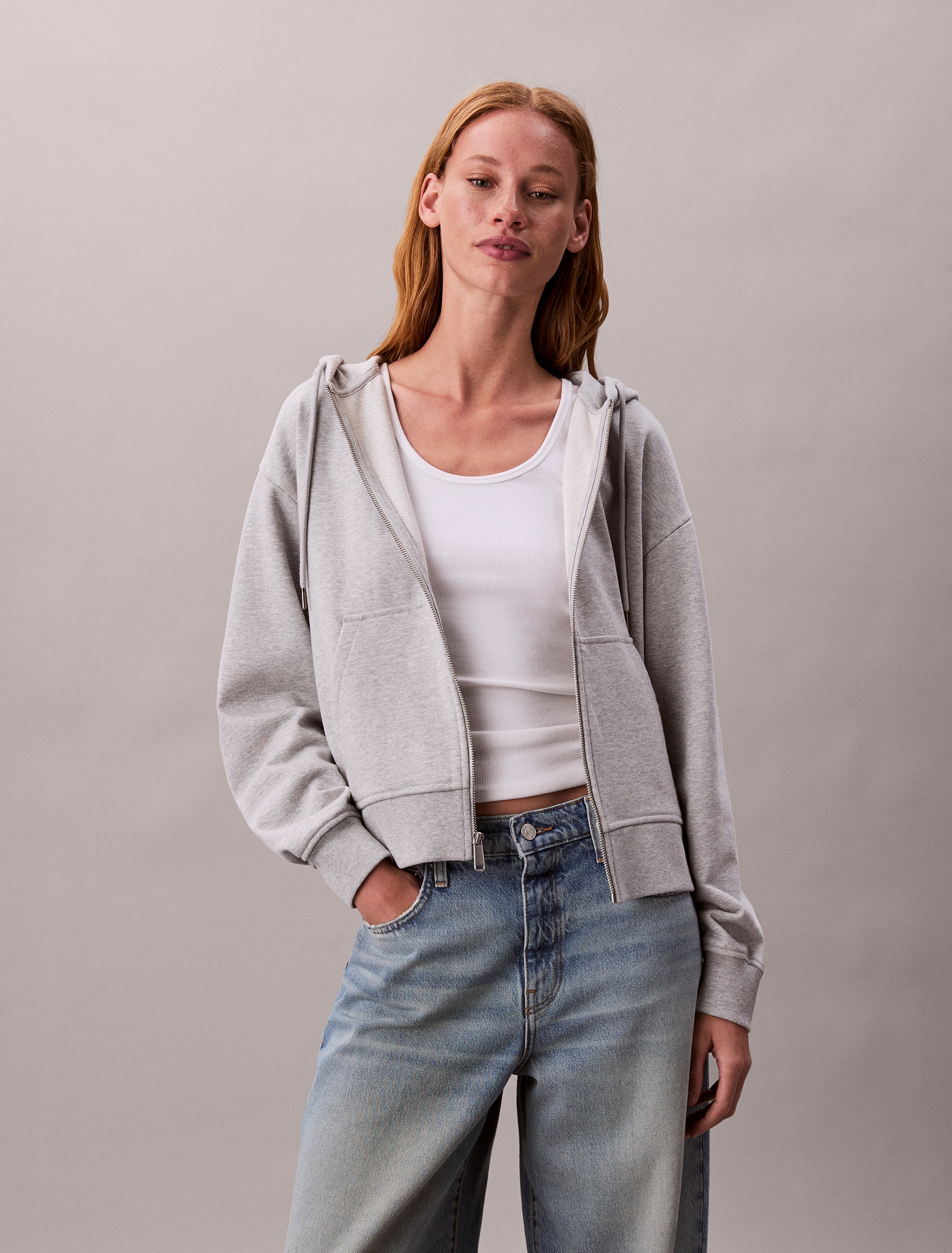 Calvin Klein Kapuzensweatshirt "ARCHIVE LOGO FRENCH TERRY FZ HOO", Mit Rundhalsausschnitt, regular fit