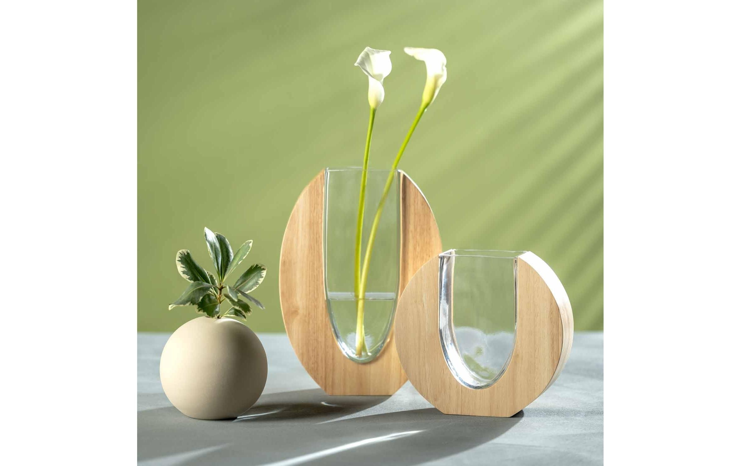 LEONARDO Dekovase »Legno 28 cm, Braun/Transparent«