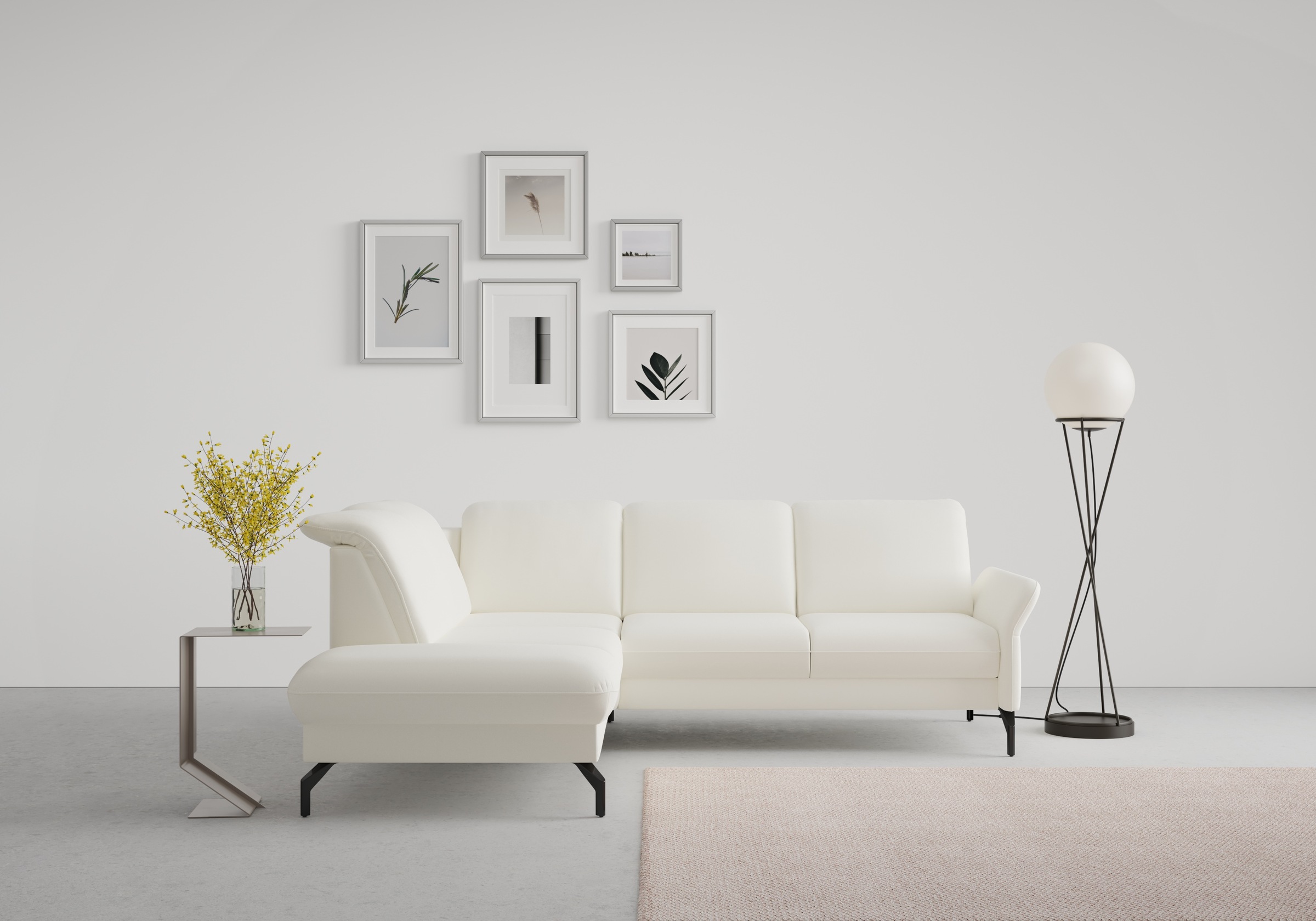 sit&more Ecksofa »Fashion L-Form«, wahlweise mit Kopfteilverstellung und Vorziehsitz, motorisch
