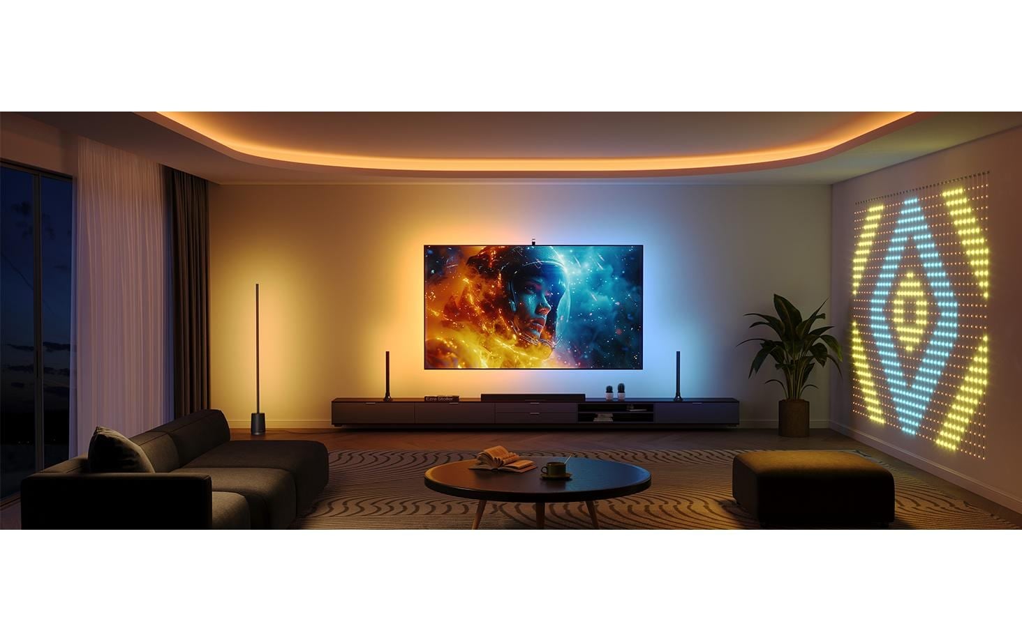 Govee LED Lichtleiste »Govee Kit 2 T3 Cam, RGBIC, WiFi + BT«, 30 flammig