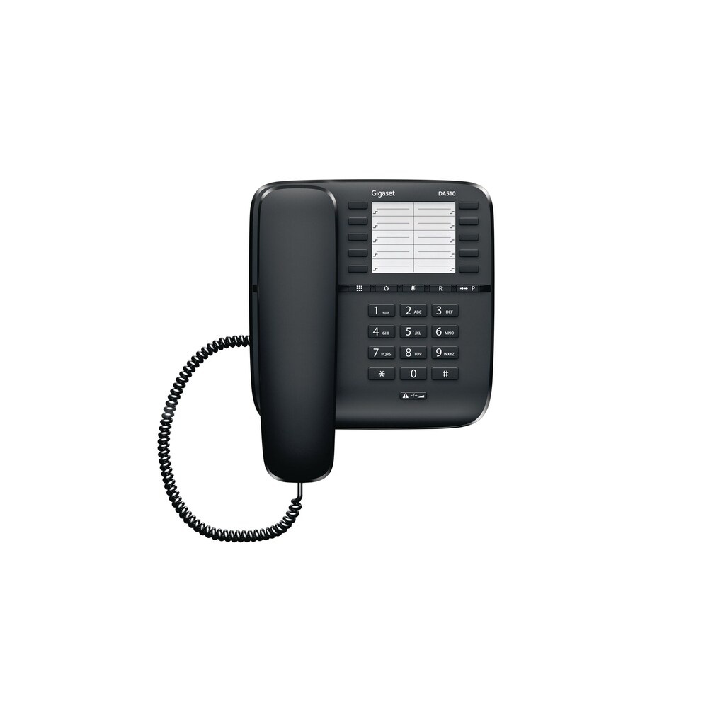Gigaset Kabelgebundenes Telefon »DA510 Schwarz«, (Mobilteile: 1)