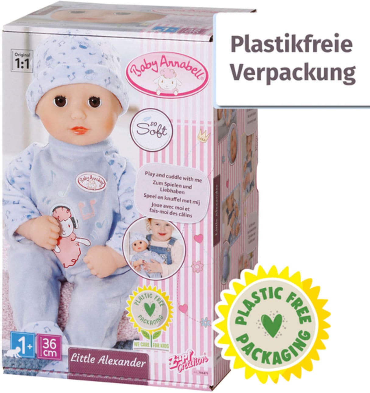 Baby Annabell Babypuppe »Little Alexander, 36 cm«, mit Schlafaugen