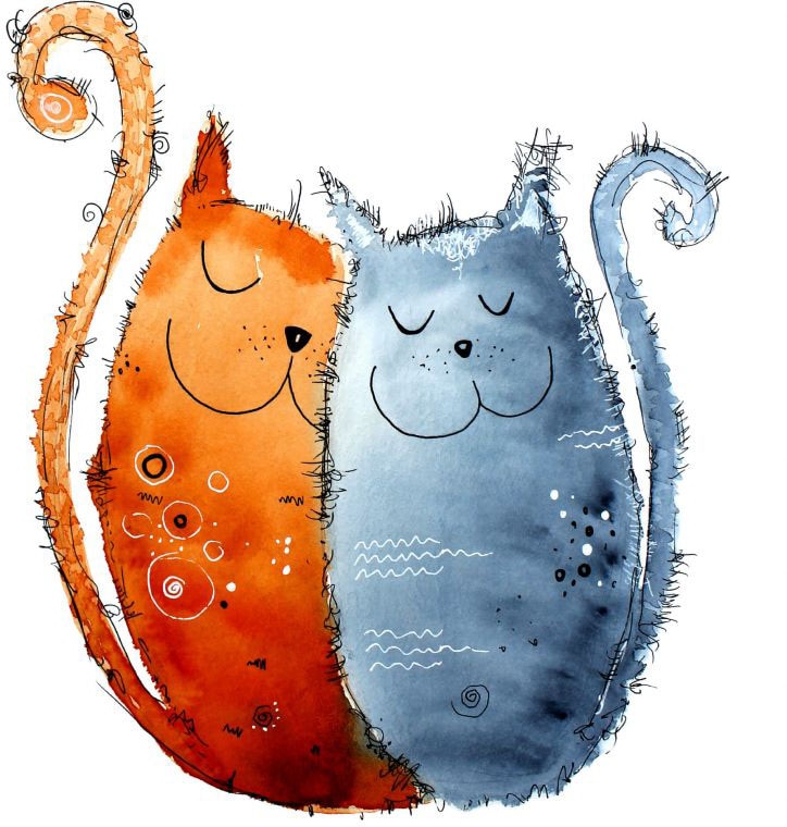 Wall-Art Wandtattoo »Lebensfreude - Verliebte Katzen«, (1 St.) online  bestellen | Jelmoli-Versand