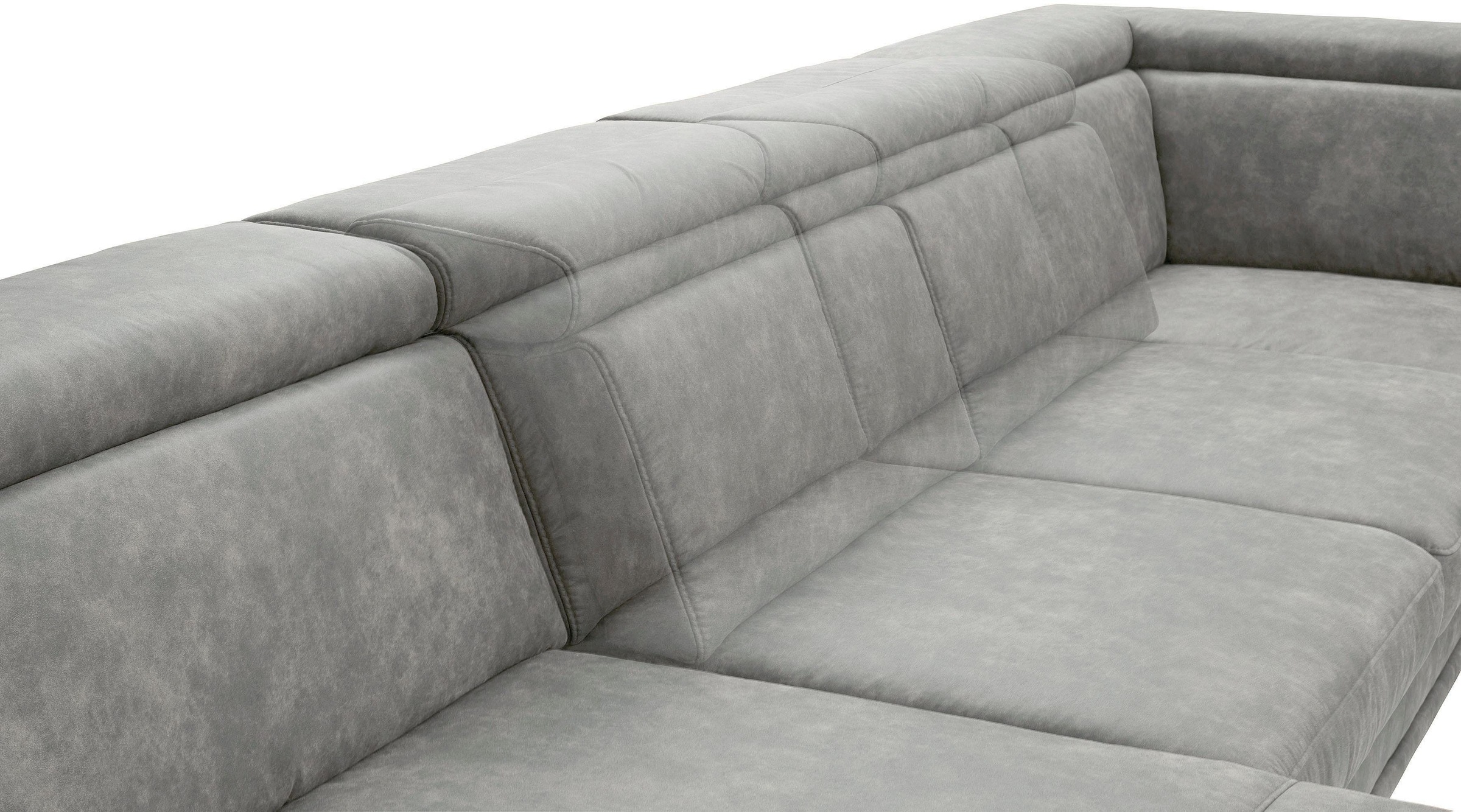 sit&more Wohnlandschaft »Scorpio U-Form«, inklusive Sitztiefenverstellung, mit Kopf- und Armteilverstellung