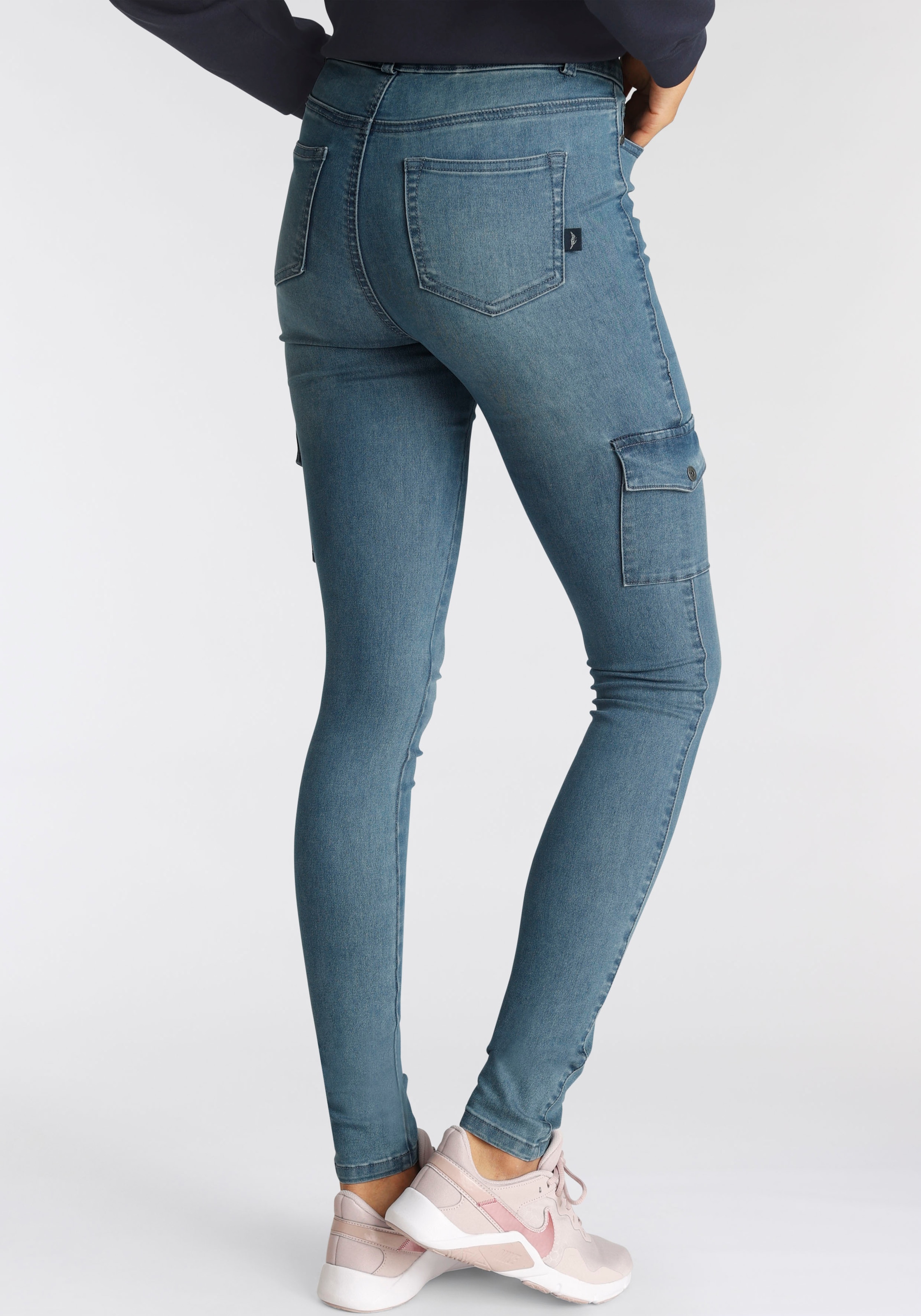 Arizona Skinny-fit-Jeans »Ultra Stretch«, High Waist mit Cargotaschen