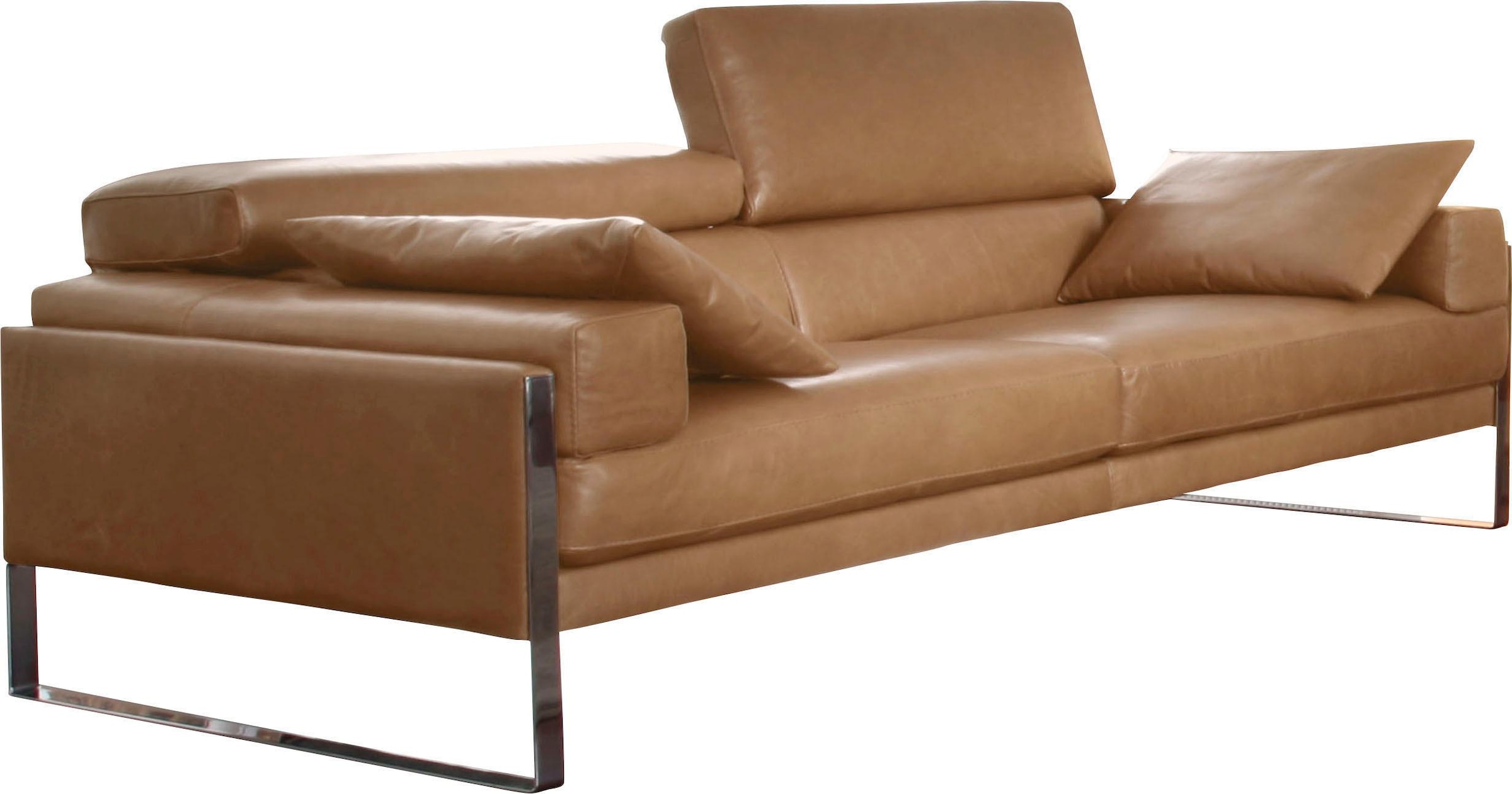 CALIA ITALIA 2-Sitzer »Romeo, Designsofa der Extraklasse mit tollem Sitzkomfort«, edle Design Kufenfüsse und edlem Lederbezug