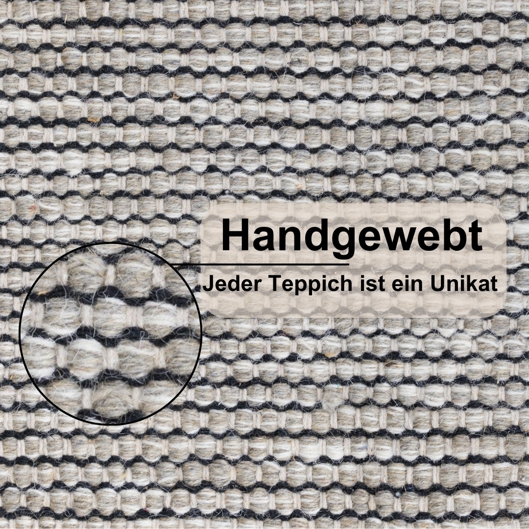 Myflair Möbel & Accessoires Wollteppich »Anisa«, rund, 10 mm Höhe, Wendeteppich, meliert, reine Wolle, handgewebt, Wohnzimmer