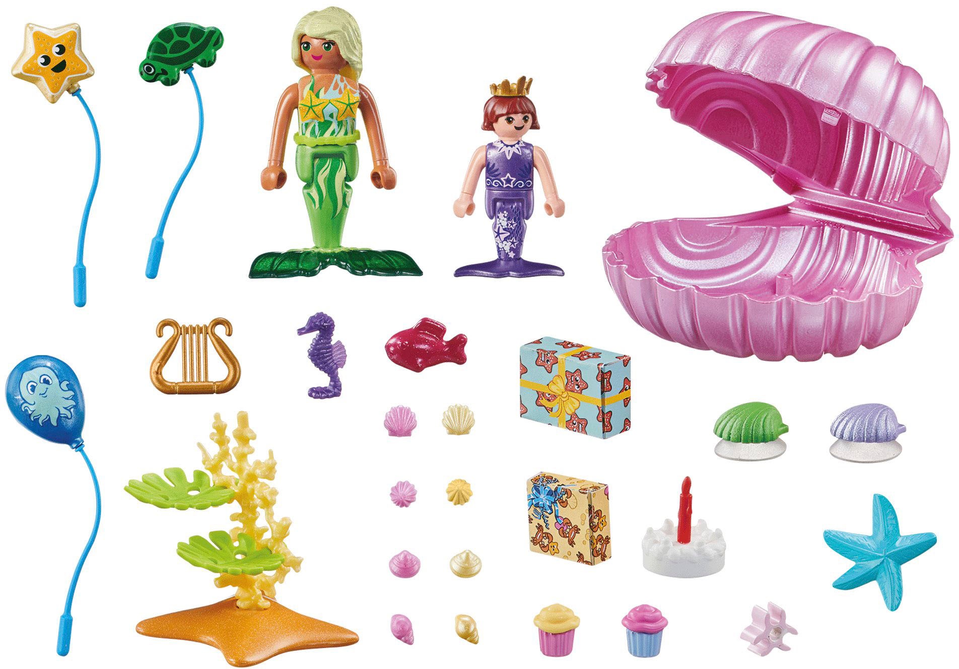 Playmobil® Konstruktions-Spielset »Meerjungfrauen-Geburtstagsparty (71446), Princess Magic«, (43 St.), Made in Europe