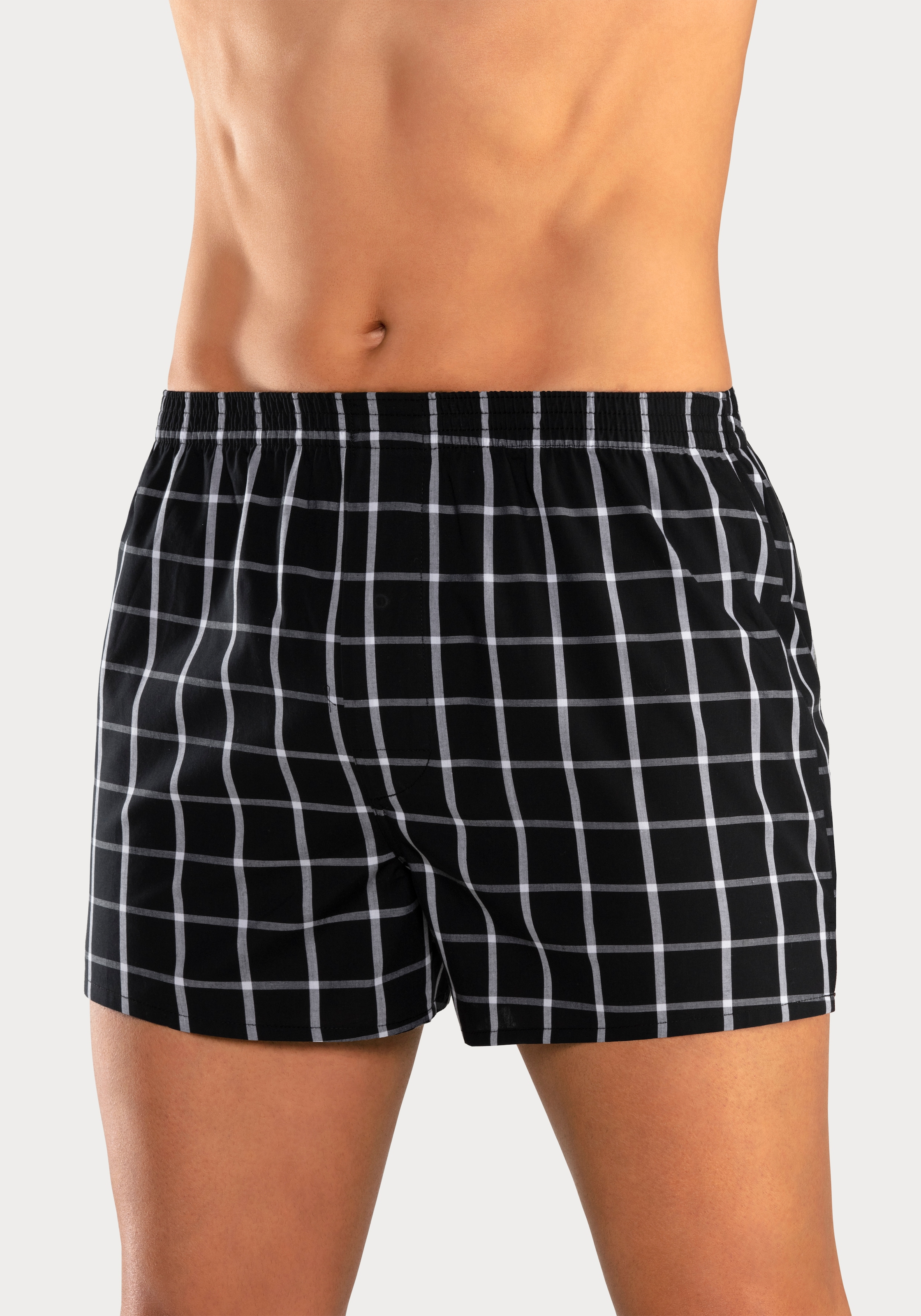 AUTHENTIC LE JOGGER Webboxer, (Packung, 4 St.), vier unterschiedliche Dessins