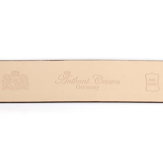 Anthoni Crown Ledergürtel, in schmaler Form mit kleiner Schliesse, bombiert,  genarbt online kaufen bei Jelmoli-Versand Schweiz