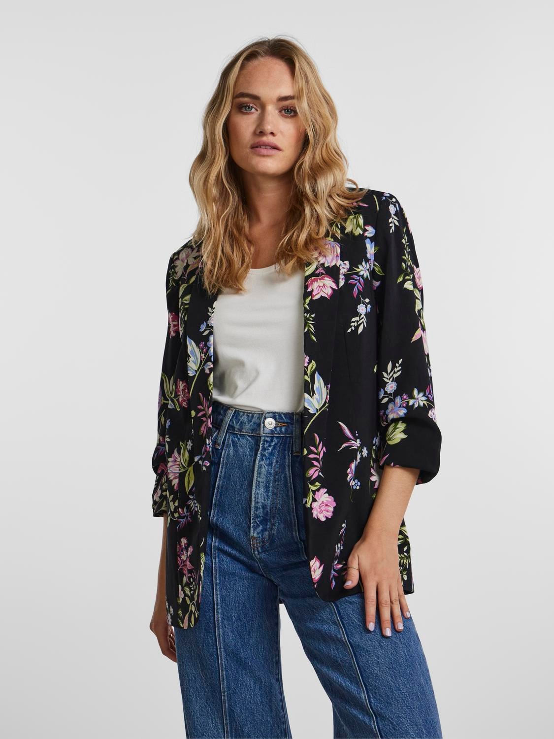 pieces Blusenblazer »PCBOSELLA 3/4 PRINTED BLAZER NOOS« mit 3/4 Ärmel