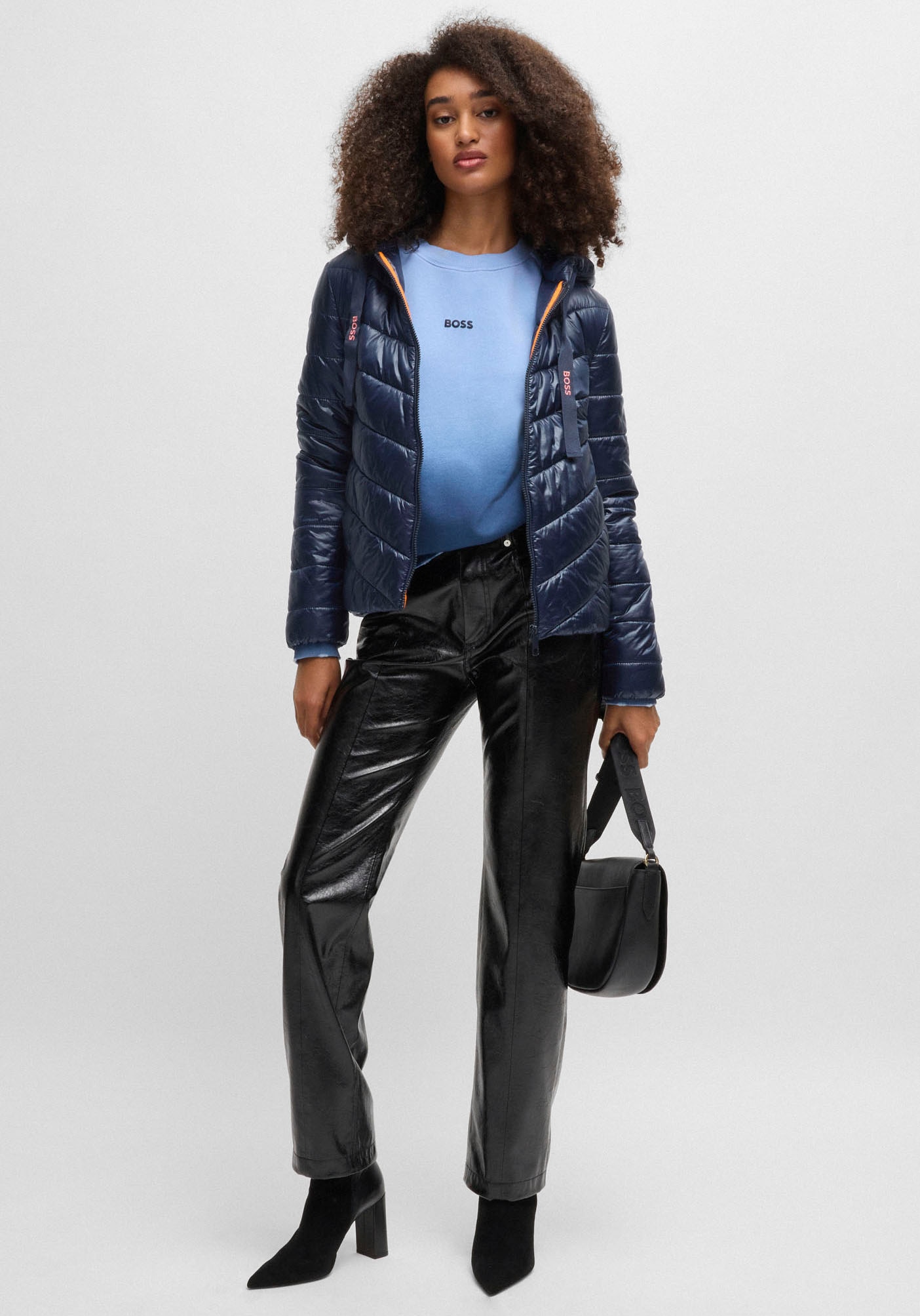 BOSS ORANGE Outdoorjacke »Palatori Premium Damenmode«, mit Kapuze, mit Kapuze