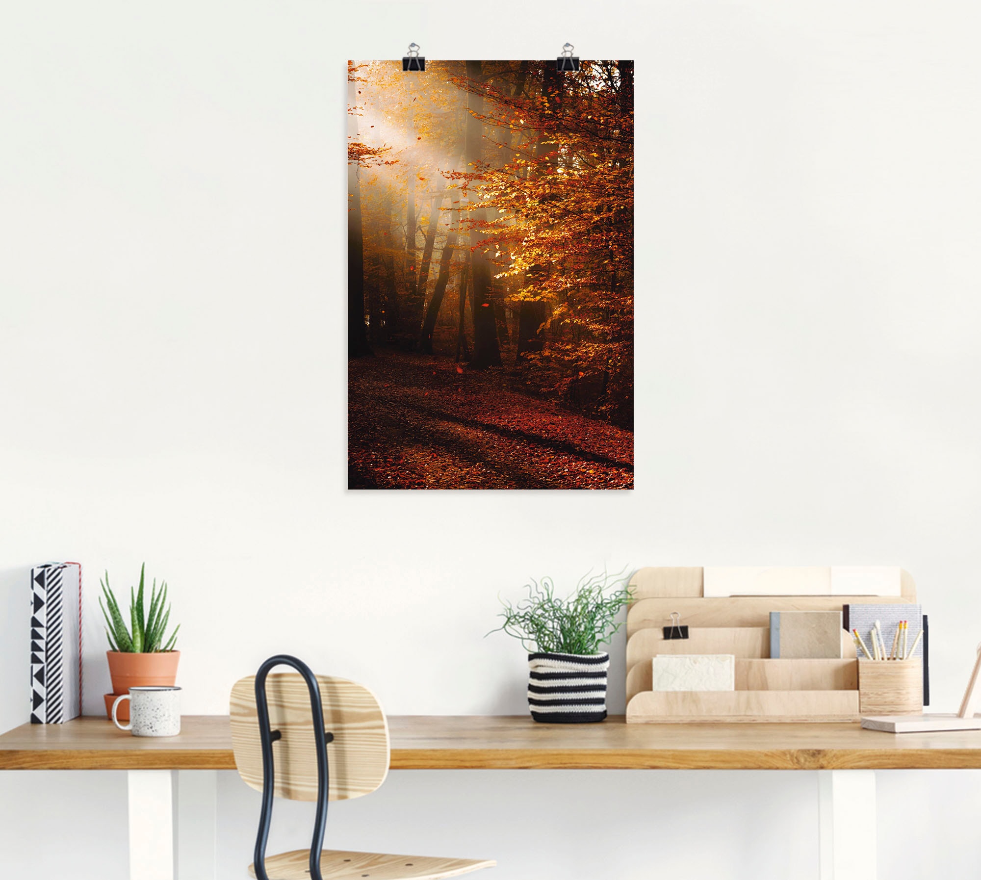 Artland Wandbild »Sonnenaufgang im Herbst«, Wald, (1 St.), als Leinwandbild, Poster in verschied. Grössen