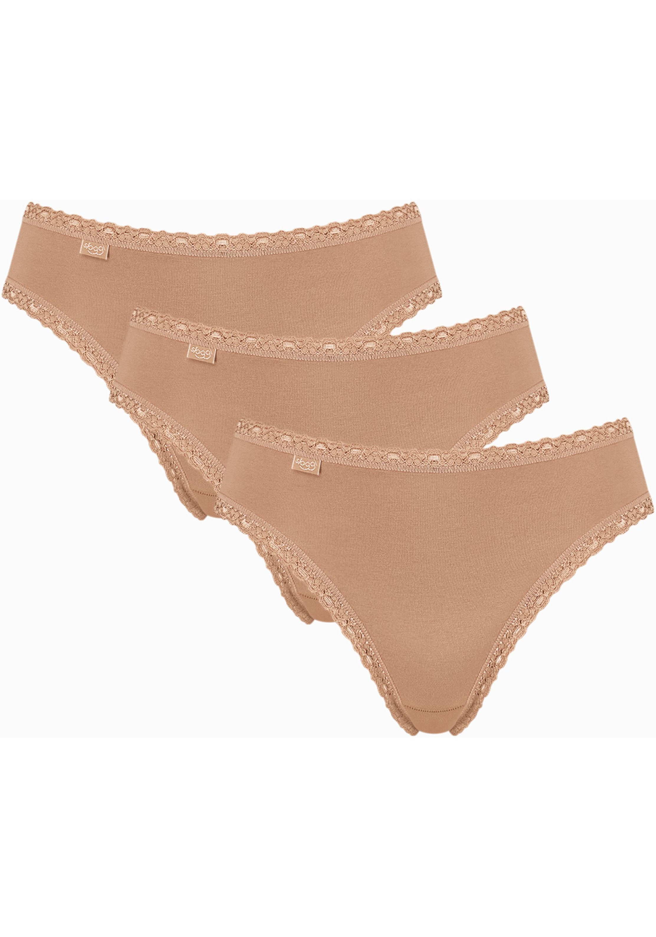 sloggi Taillenslip »24/7 Cotton Lace« 3er Pack, edle Spitze, flache Nähte, Baumwollmischung, weich, femininer Look