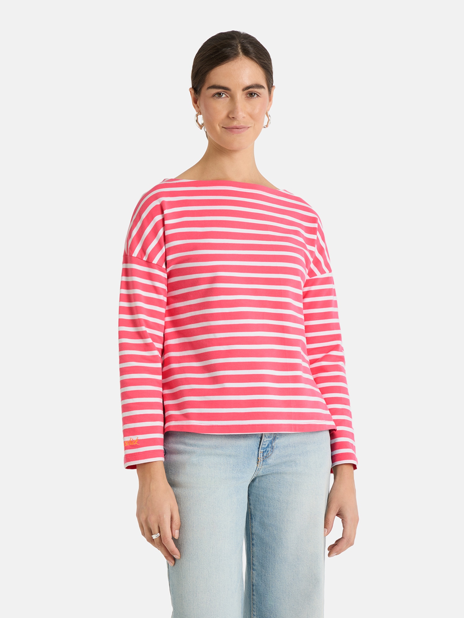 Lieblingsstück Langarmshirt "StineL" mit U-Boot Ausschnitt, Streifenmuster