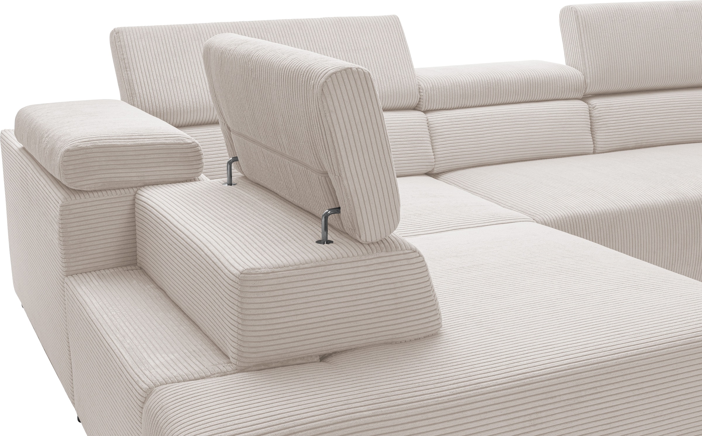exxpo - sofa fashion Ecksofa »VITTORIO«, inkl. Kopfteil- und Sitztiefenverstellung, wahlweise mit Bettfunktion