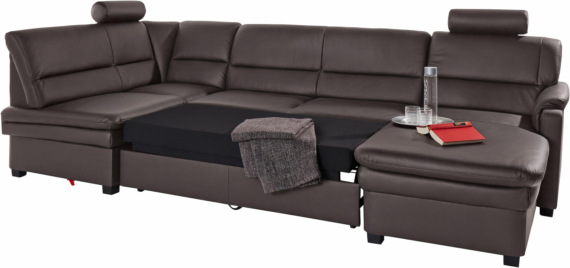 sit&more Wohnlandschaft »Pisa U-Form«, mit Federkern, wahlweise mit Bettfunktion