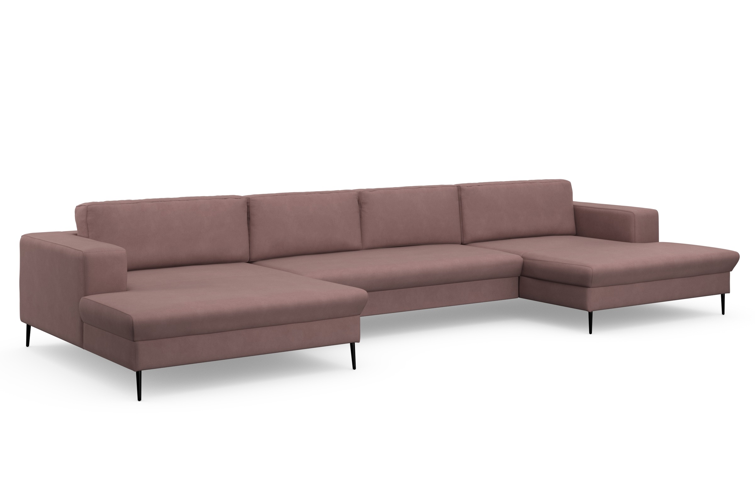 DOMO collection Wohnlandschaft »Modica U-Form«, XXL, in moderner Optik mit, 2 grosszügigen Recamieren, auch in Cord