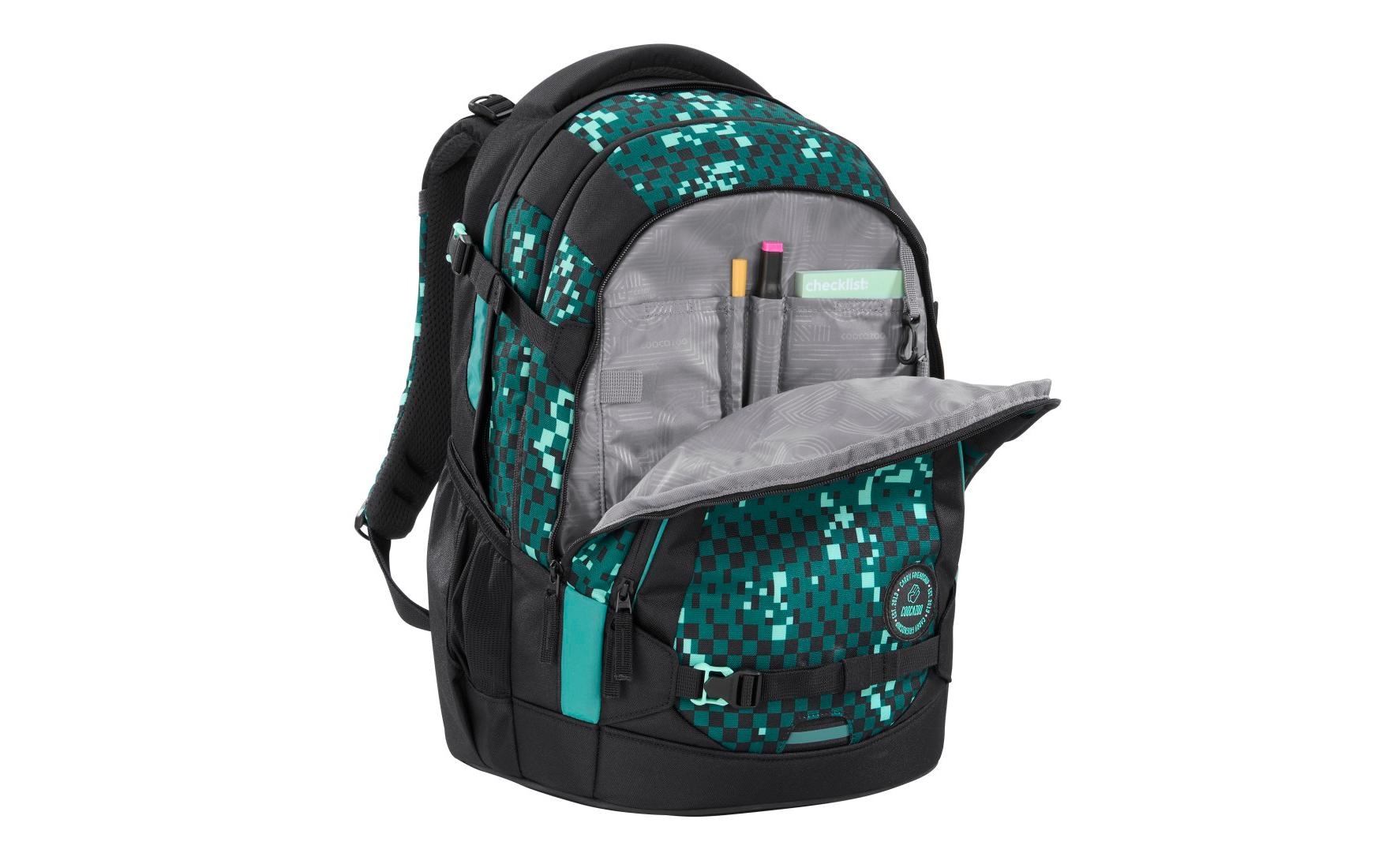 Coocazoo Schulrucksack »Pixel Blox Grün, Schwarz«