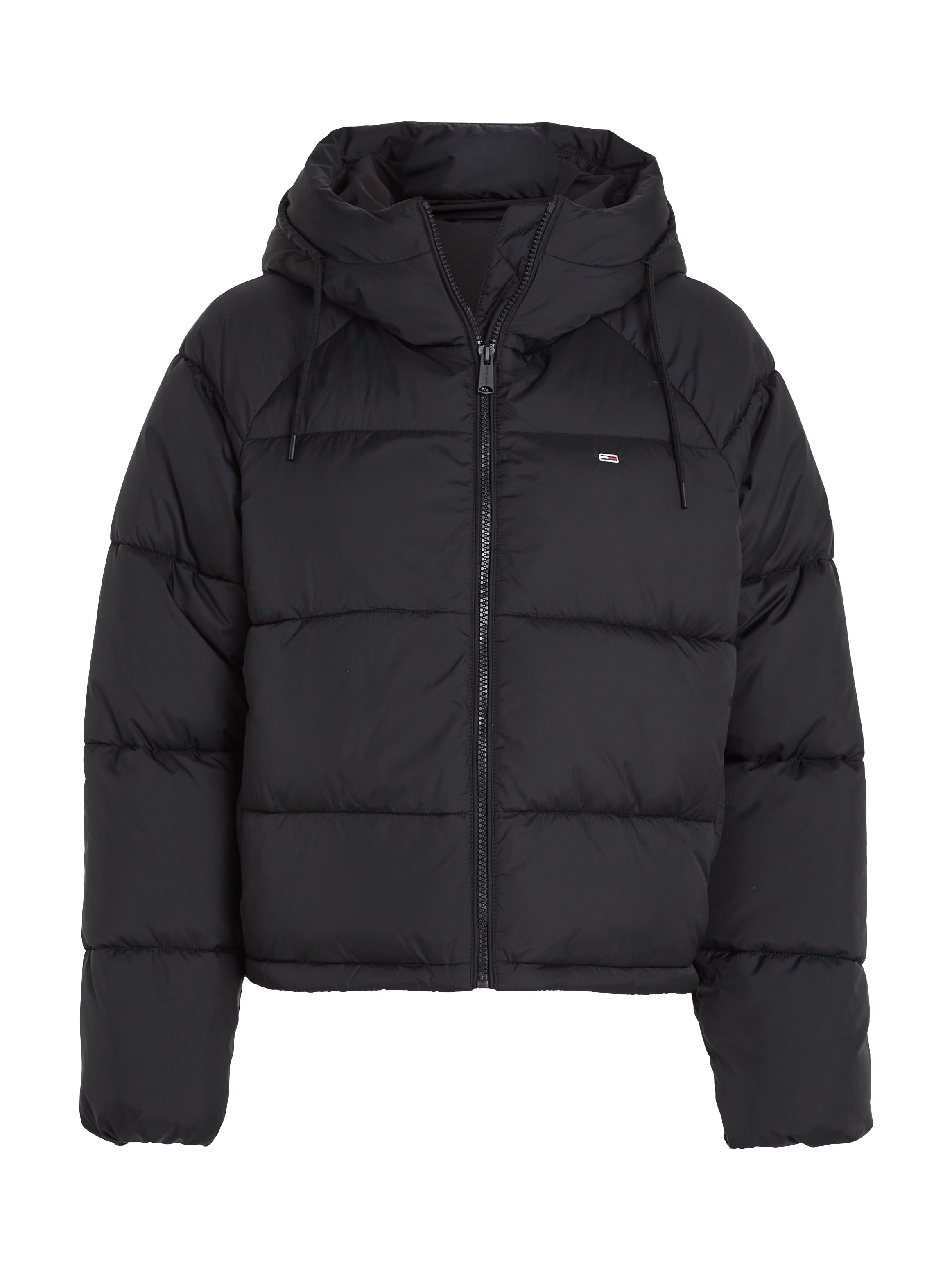 Tommy Jeans Curve Steppjacke »JW ASPEN PUFFER EXT«, mit Kapuze, mit hochschliessendem Kragen, Kapuze, Leistentaschen