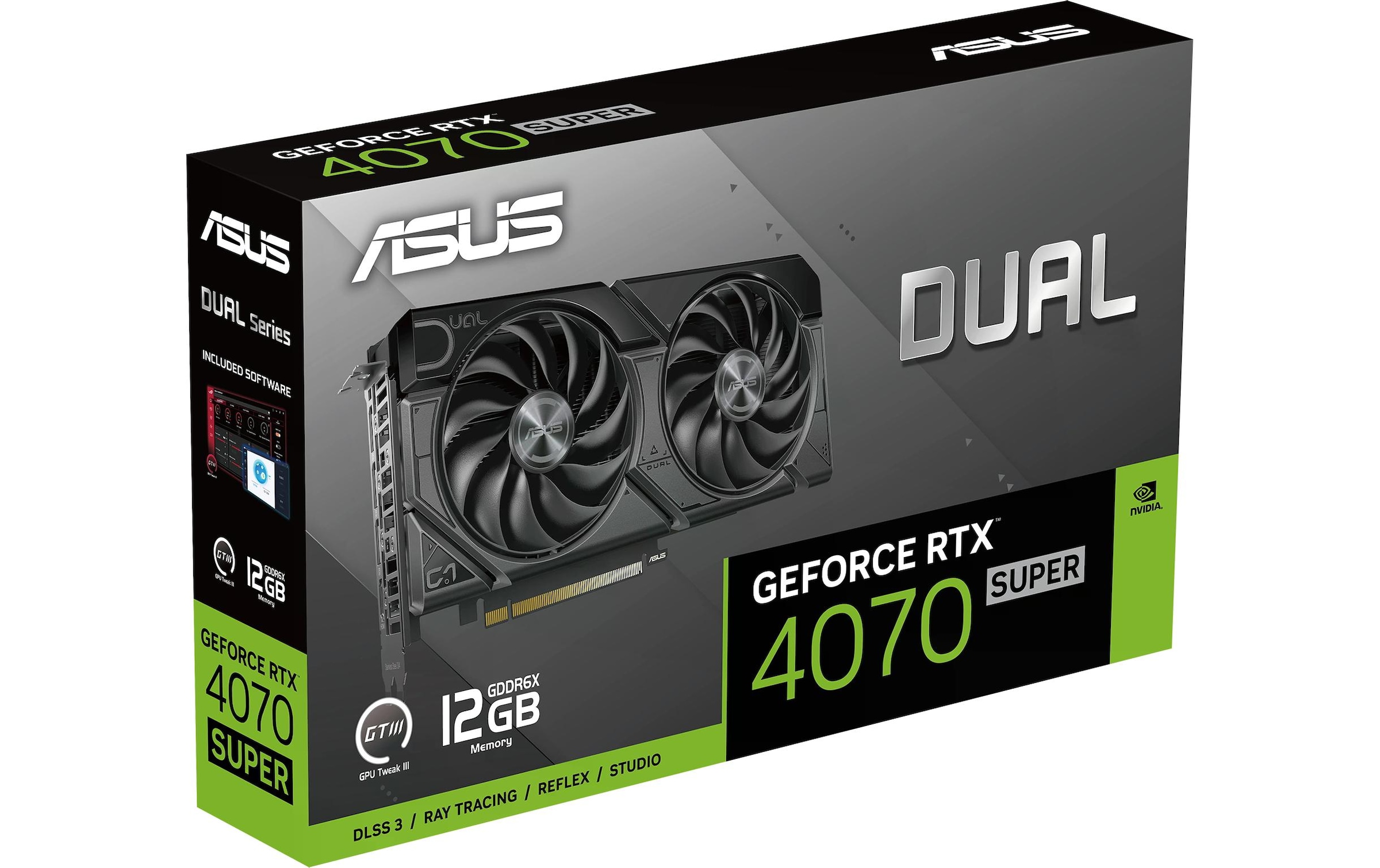 Asus Grafikkarte »Dual GeForce RTX 4070 SUPER EVO 12 GB«, 12 GB, GDDR6X