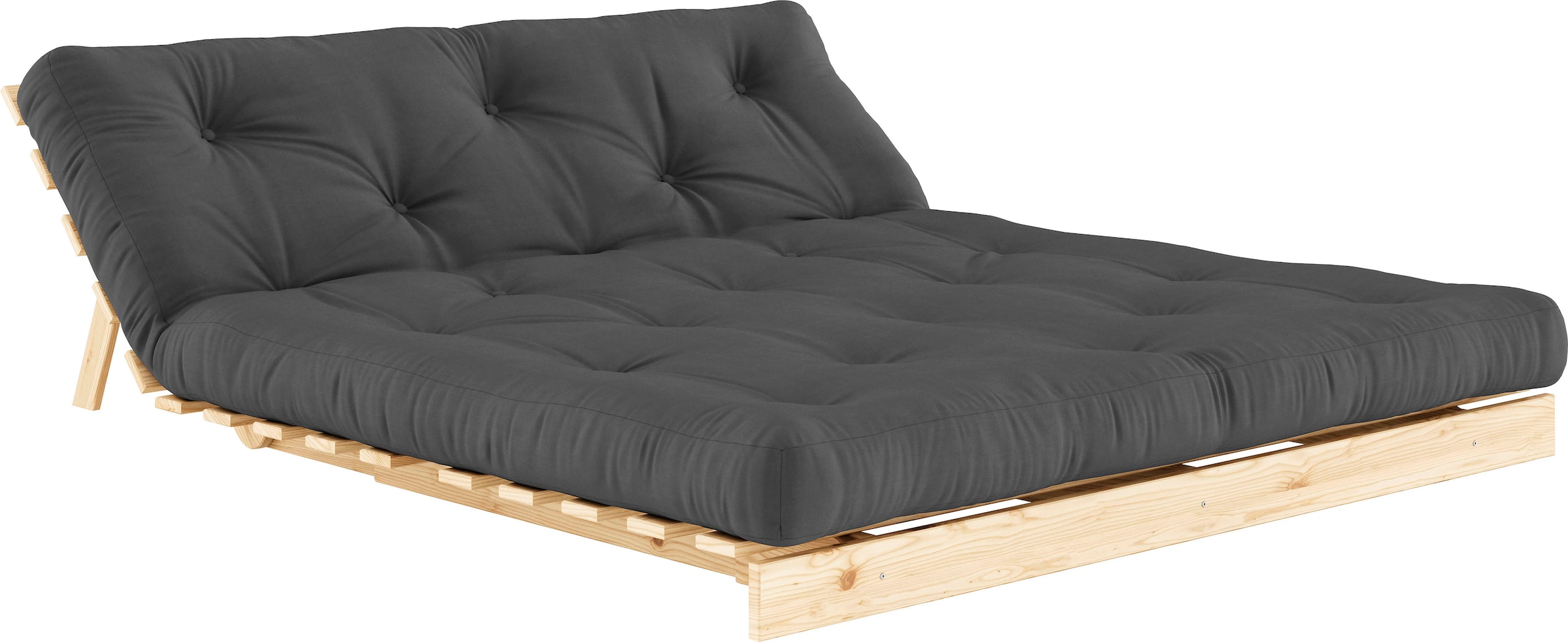 Karup Design Schlafsofa »Roots 160 Schlafsofa, Gästebett, Sofa mit Futonmatratze«, (2 St.), Inkl. Futonmatratze, Liegefläche 160x200 cm, FSC® zertifizierte Kiefer
