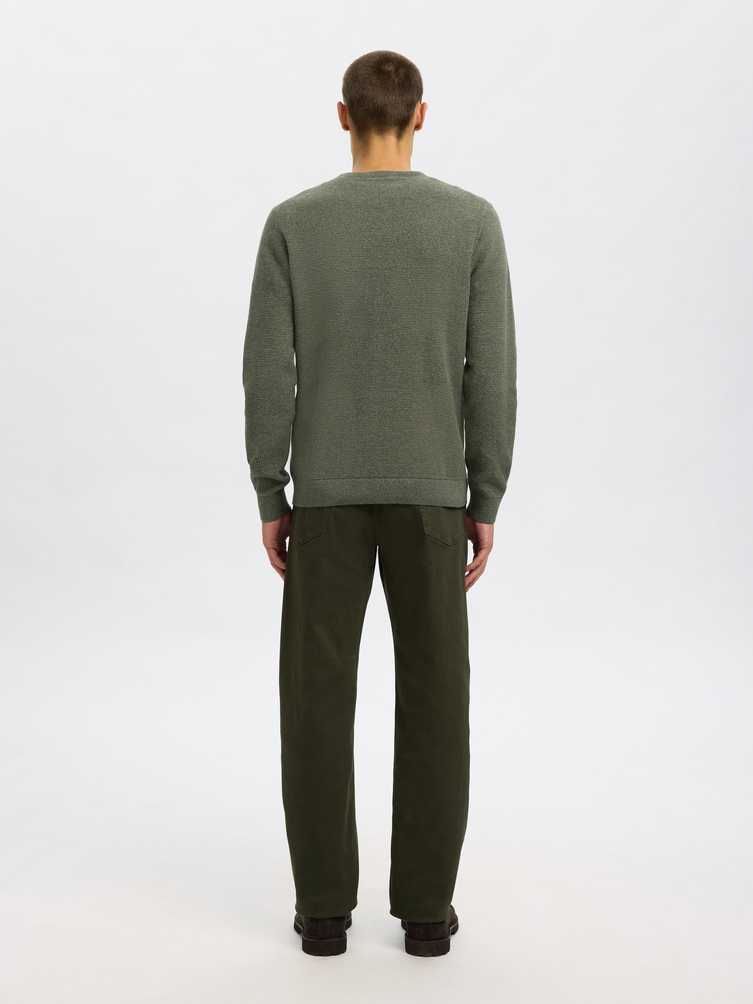 SELECTED HOMME Strickpullover »SLHROSS LS KNIT STRUCTURE CREW NECK NOOS«