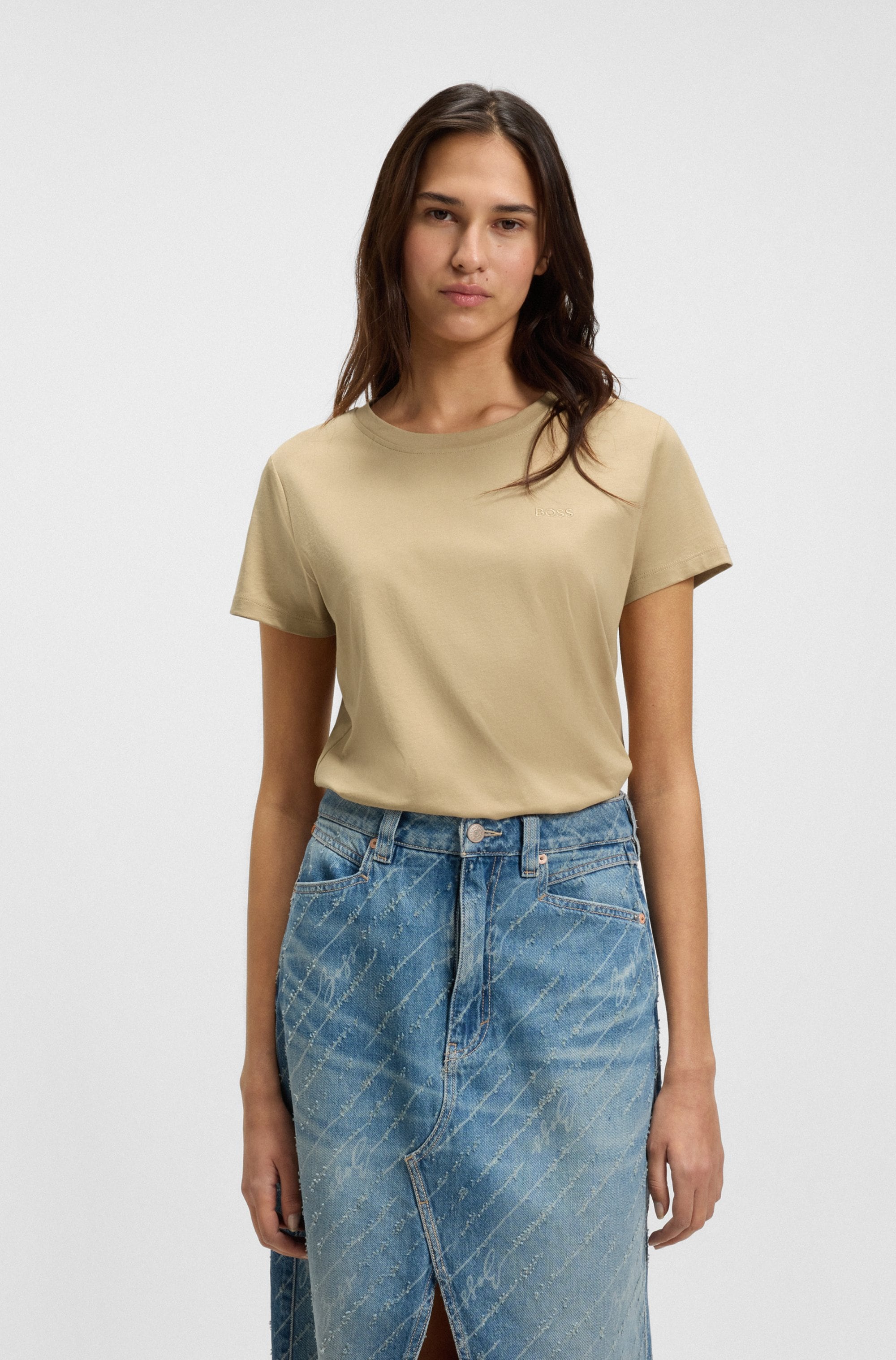 BOSS ORANGE T-Shirt »Esogo Premium Damenmode« mit Logo