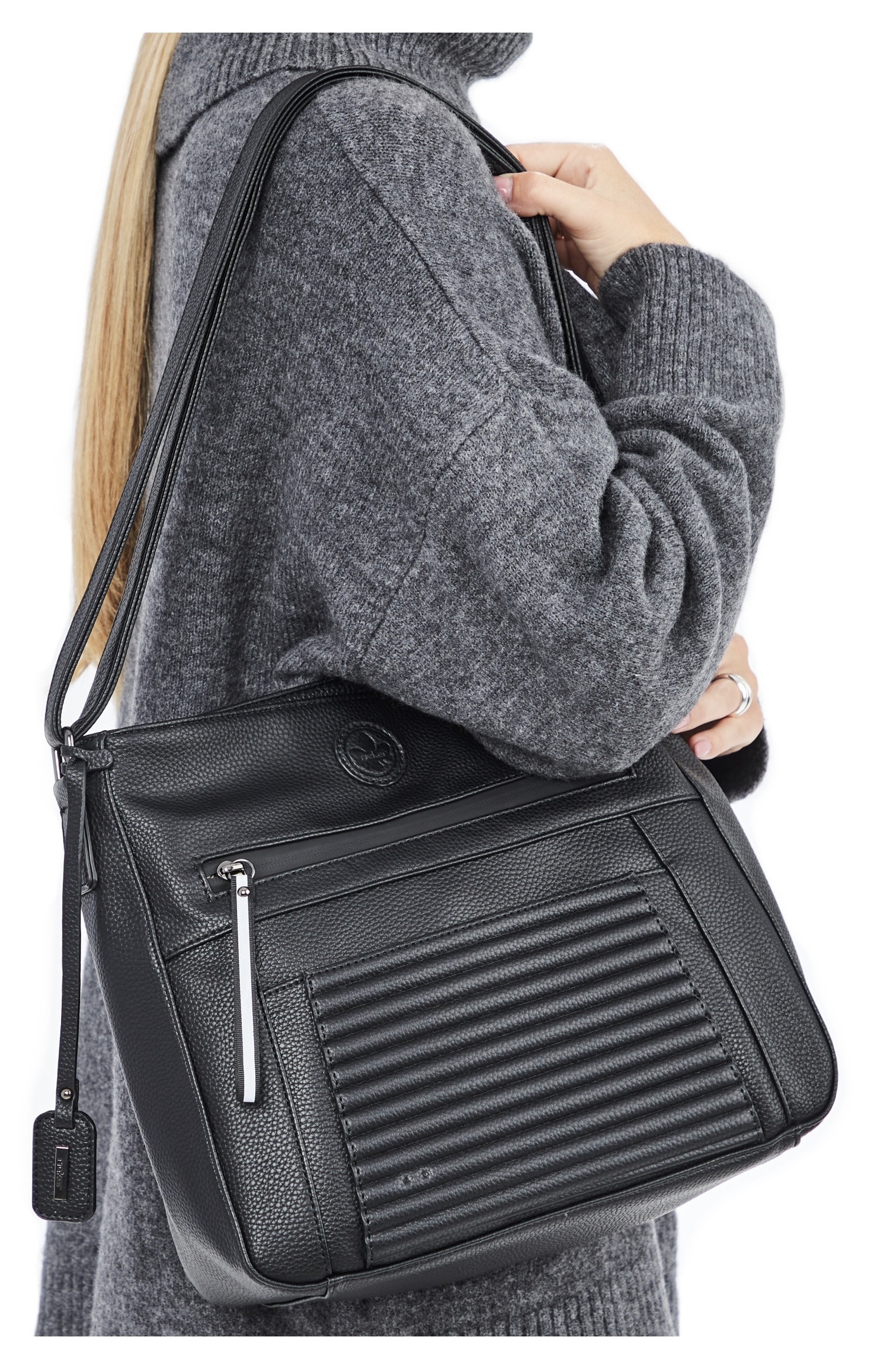 Rieker Umhängetasche, Schultertasche, Damen-Handtasche, mit praktischen Fächern