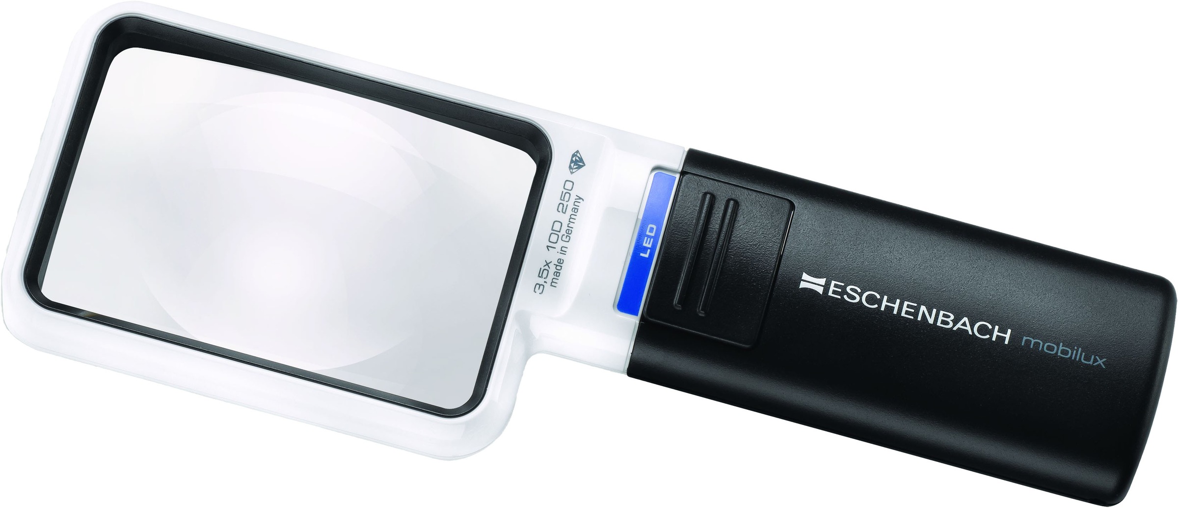 Eschenbach Optik Leuchtlupe »mobilux LED«, (3 tlg.), Stromsparend, LED-Technik, 3,5-fach Vergrösserung