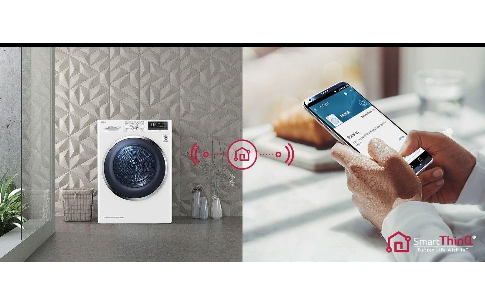 LG Wärmepumpentrockner »RT80V9W Links/Wechselbar«, 8 kg