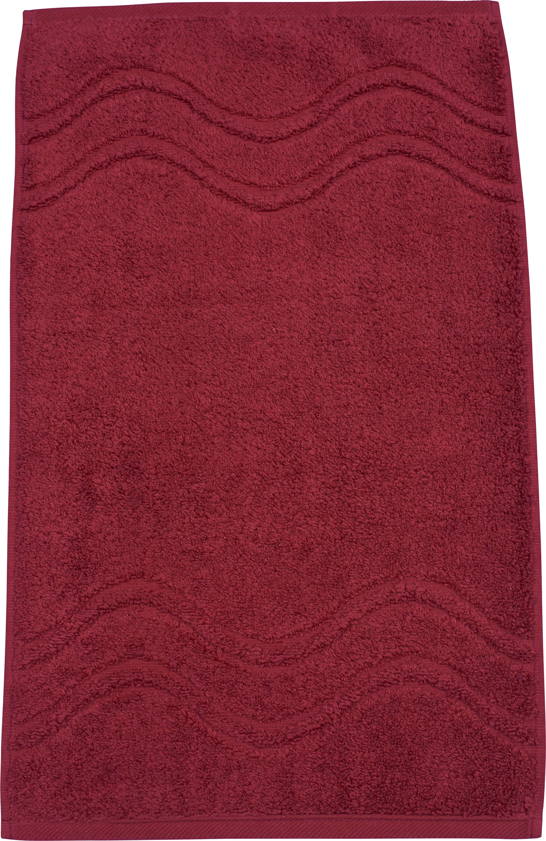 ROSS Gästehandtuch »Cashmere feeling«, (Packung, 6 St.), 100% Baumwolle, mit Wellen-Bordüre, grosse Farbauswahl