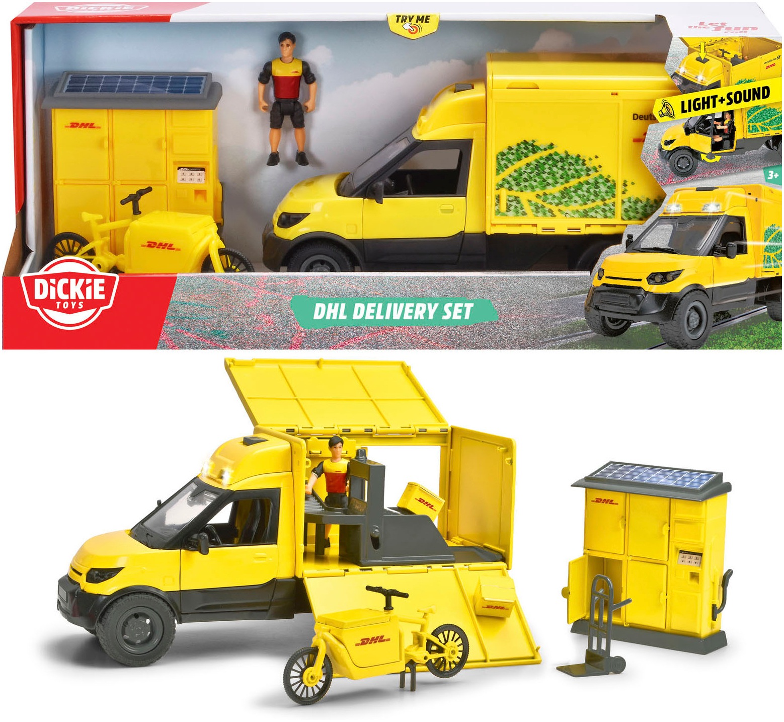 Dickie Toys Spielzeug-Auto "DHL Delivery Set"