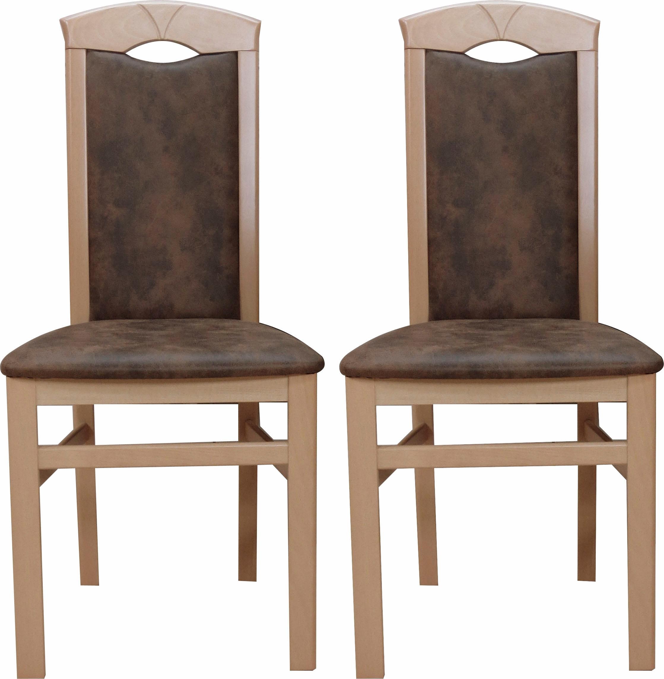 Home affaire 4-Fussstuhl, (Set), 2 St., Microfaser
