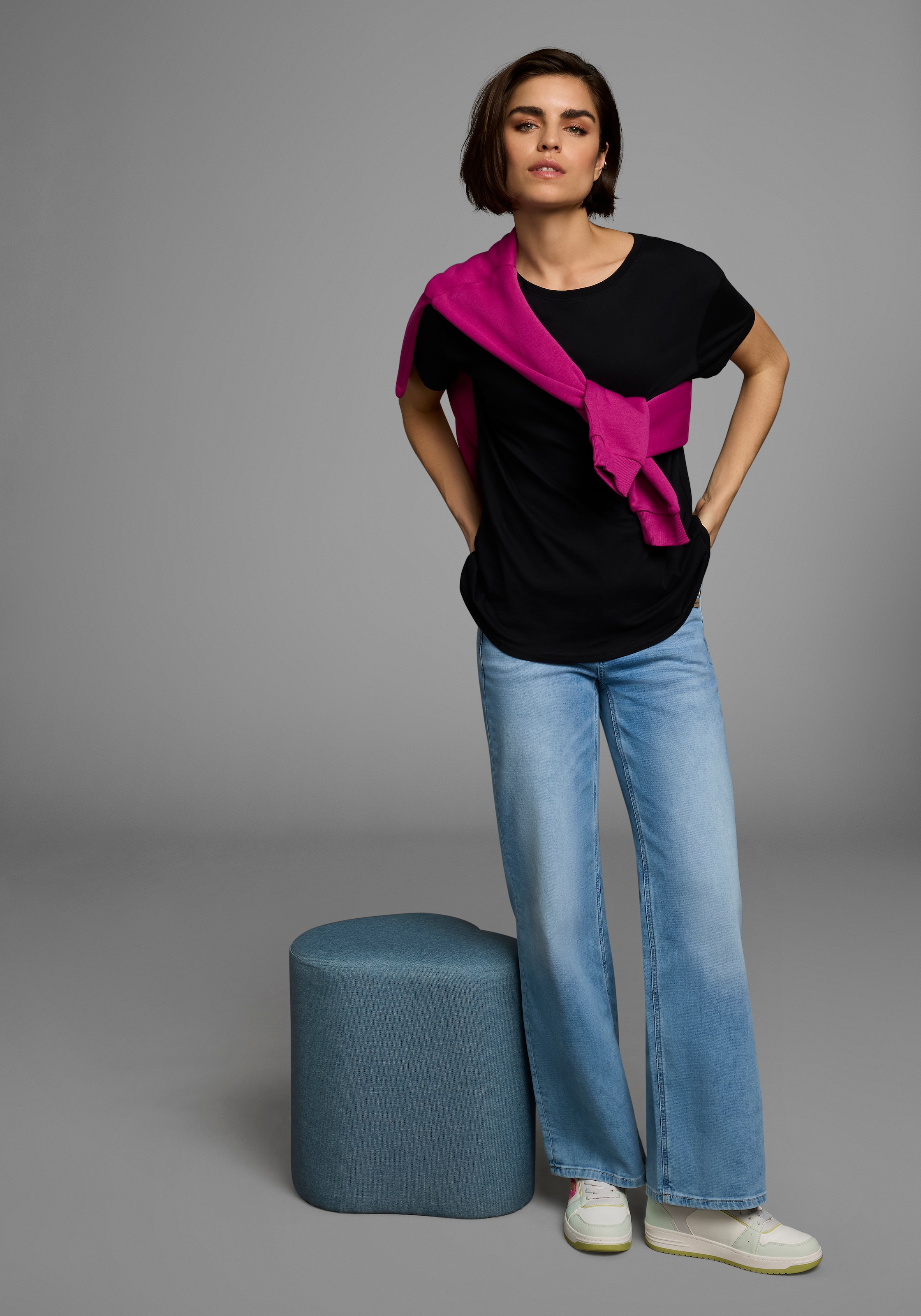 AJC T-Shirt, oversize Passform, Basic, aus Baumwolle